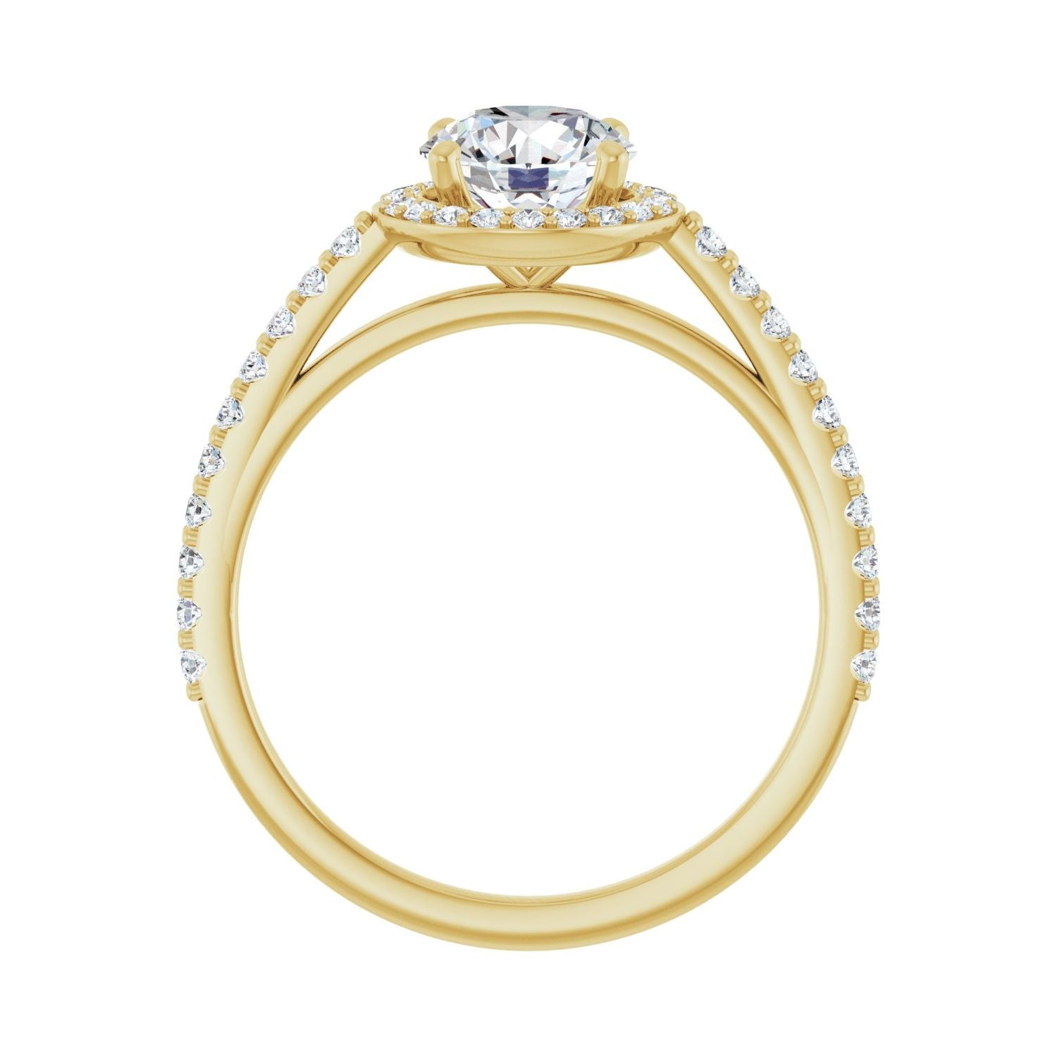 Luscious — Round center, yellow gold