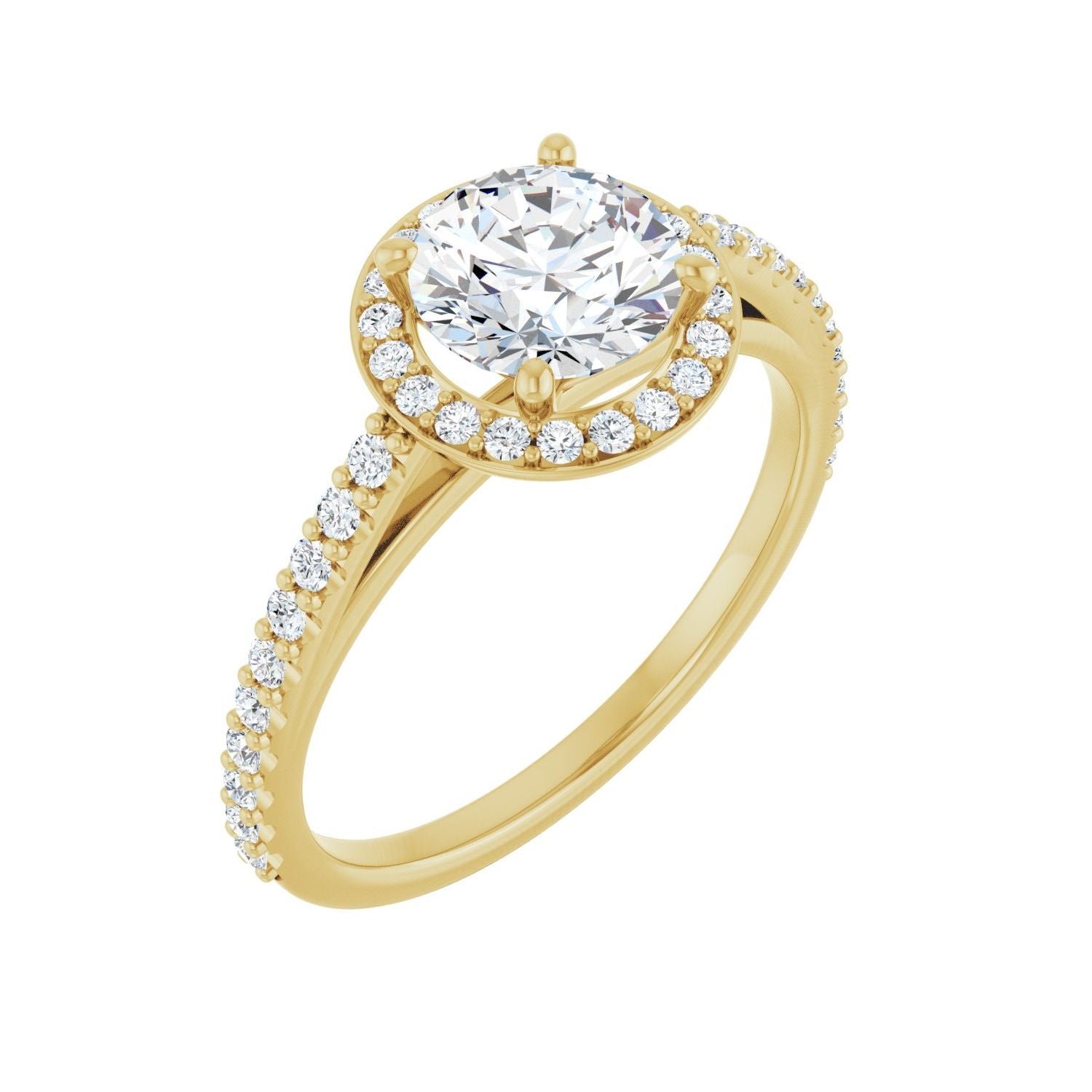 Luscious — Round center, yellow gold