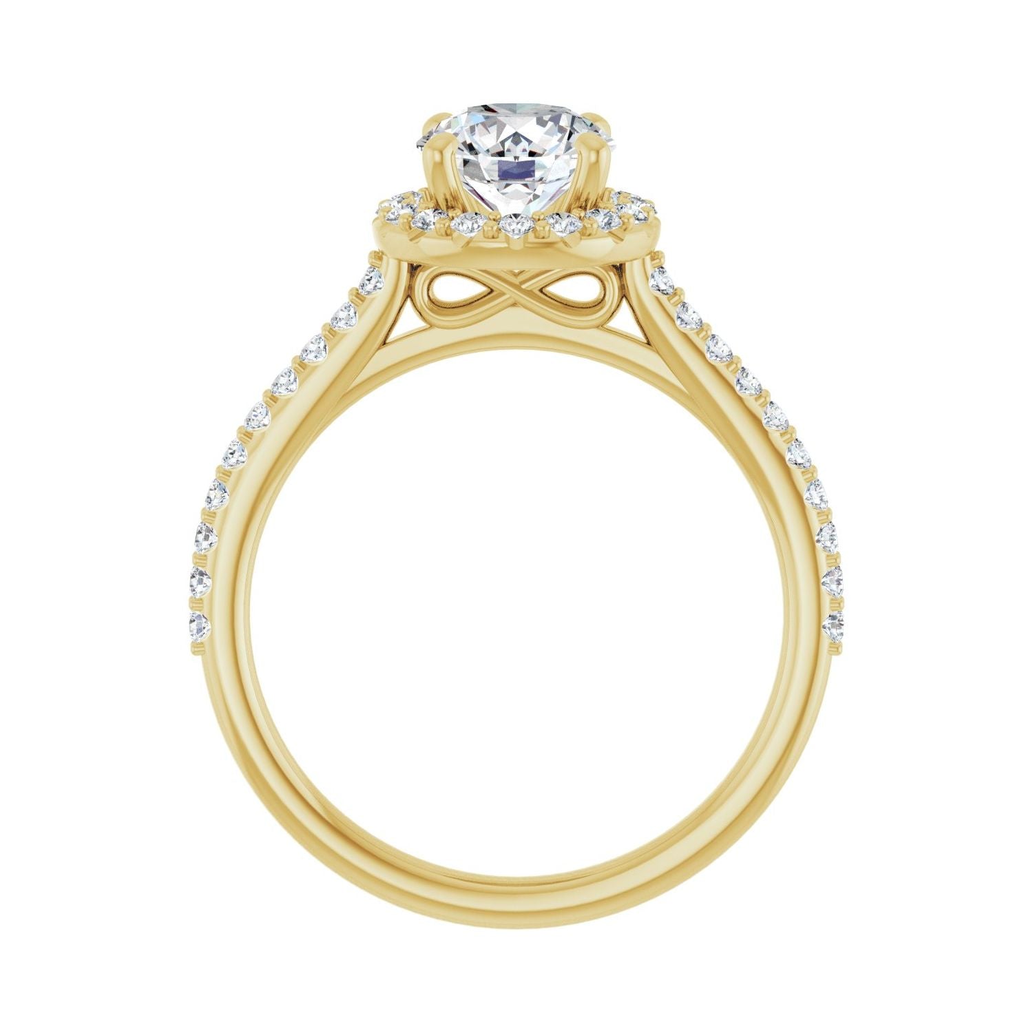 Feerie — Round center, yellow gold