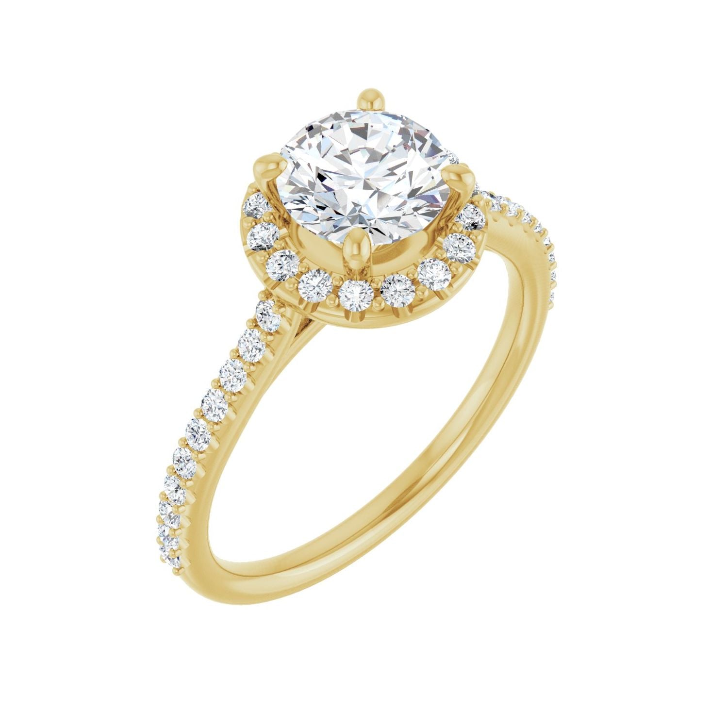 Feerie — Round center, yellow gold