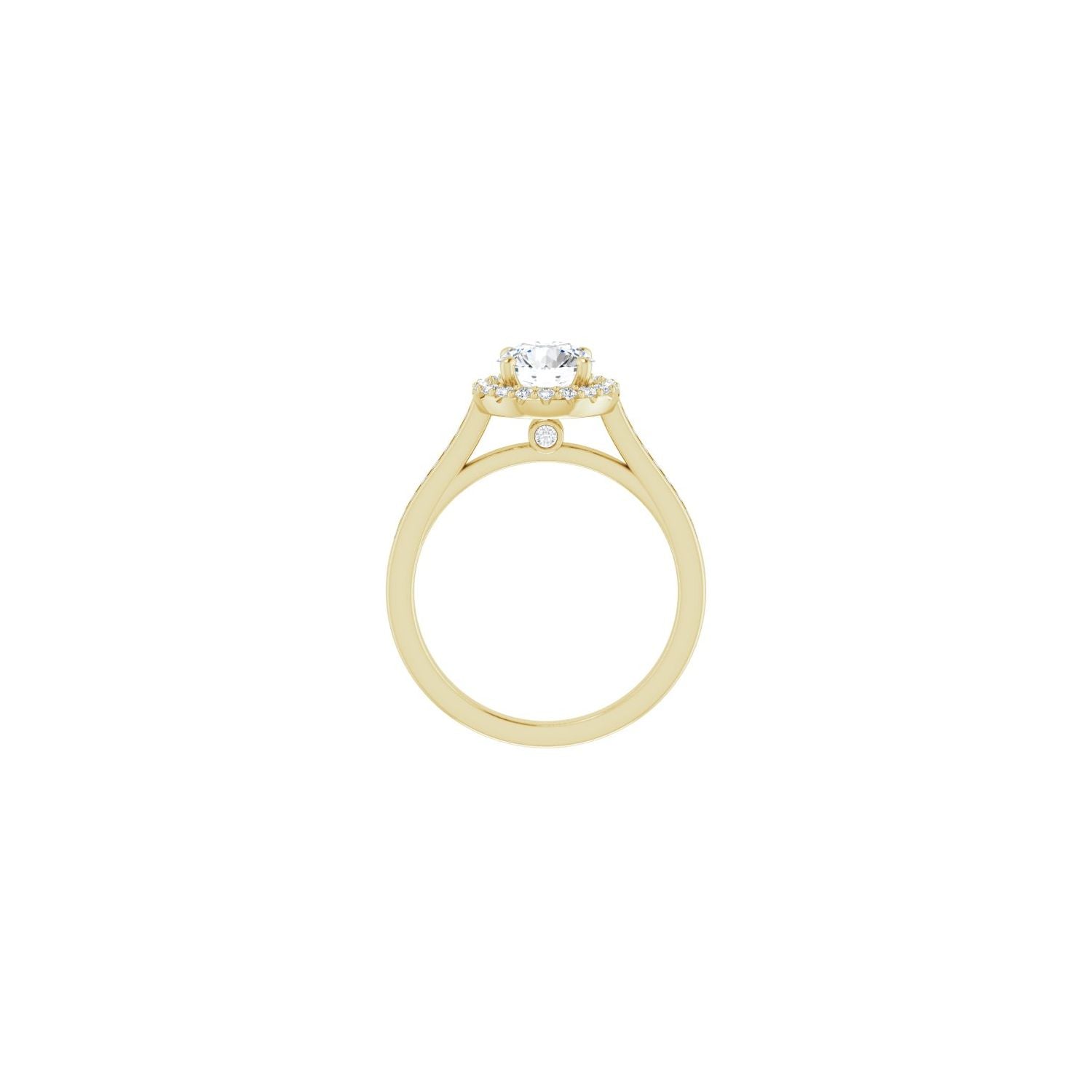 Sunglow — Round center, yellow gold