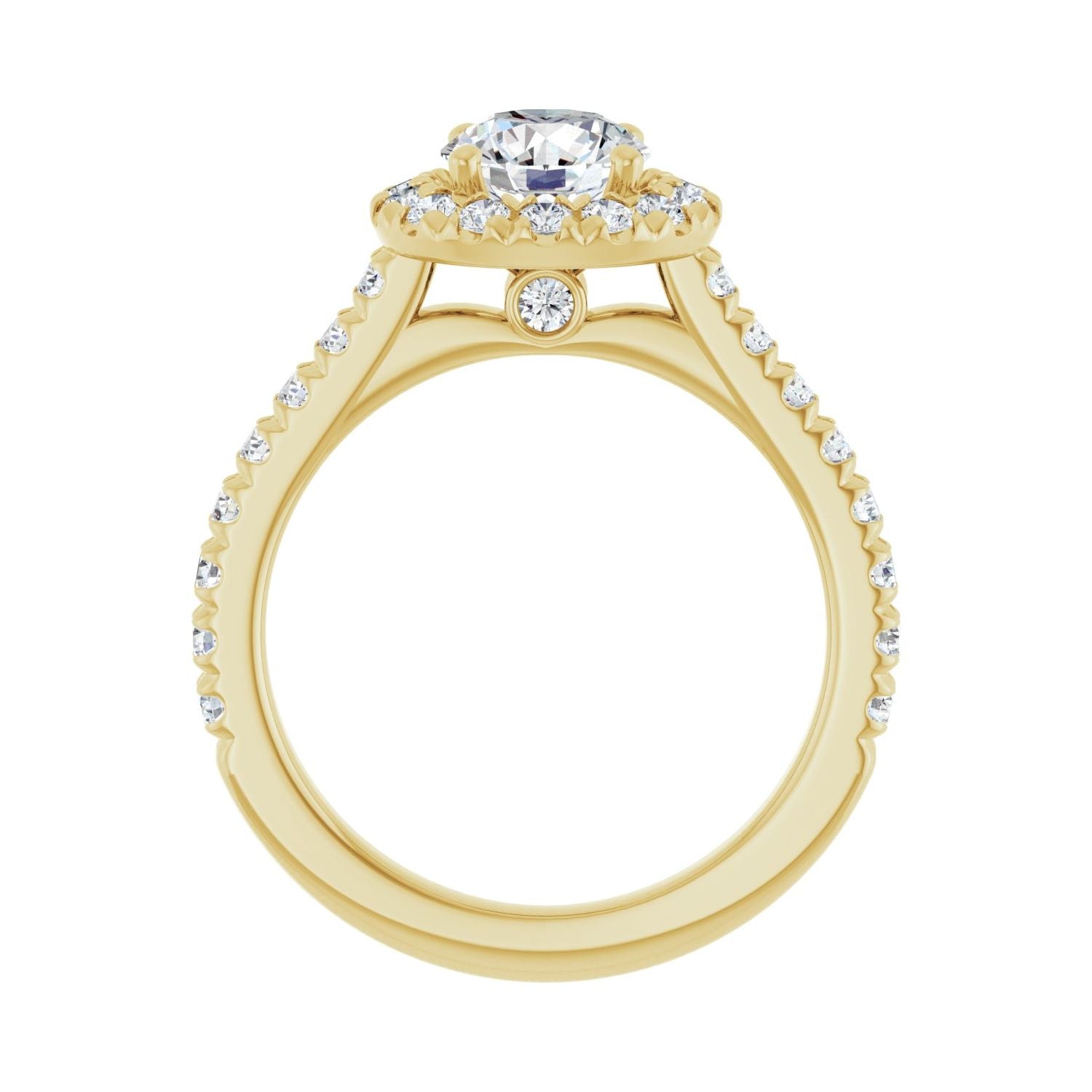 Romanza — Round center, yellow gold
