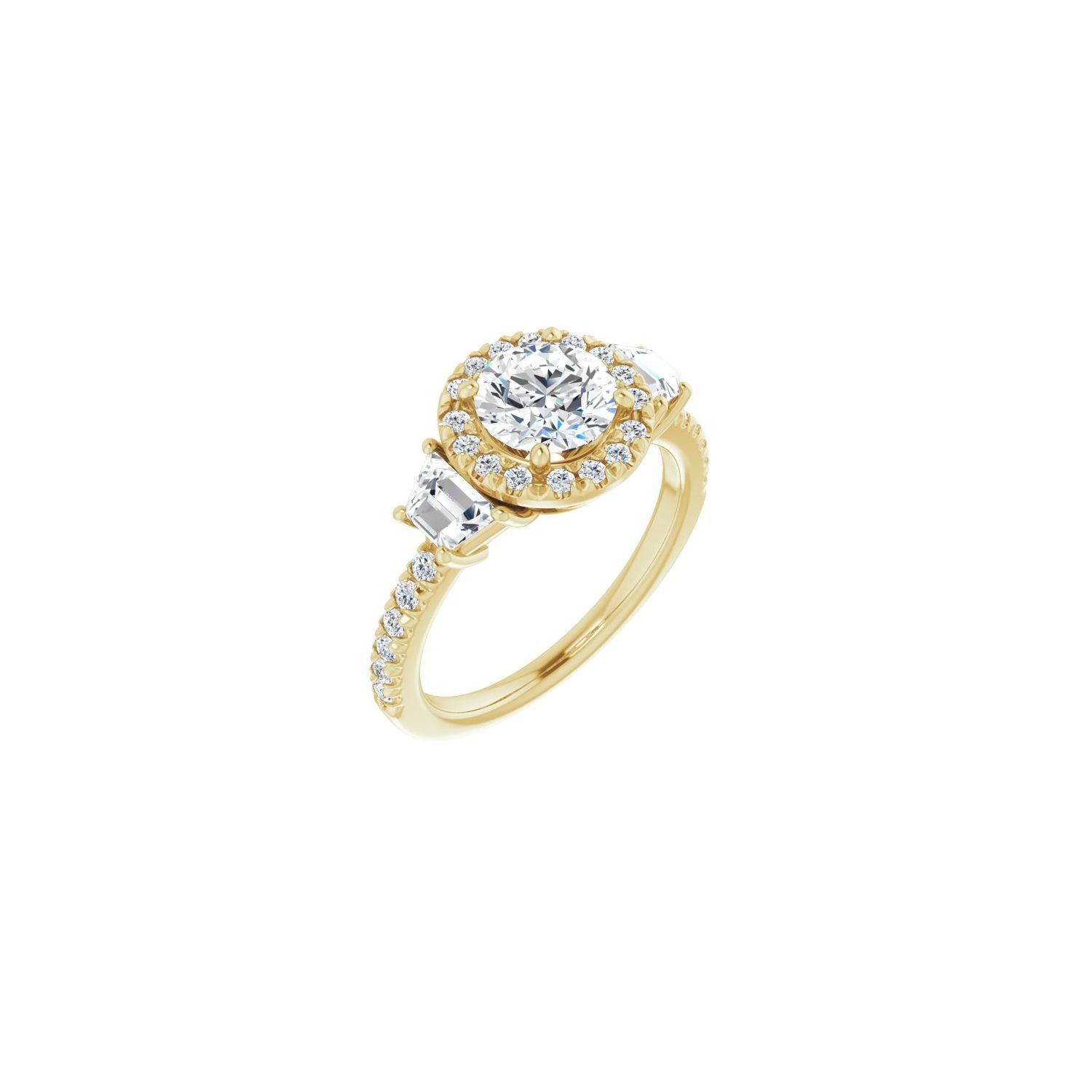 Luberon — Round center, yellow gold