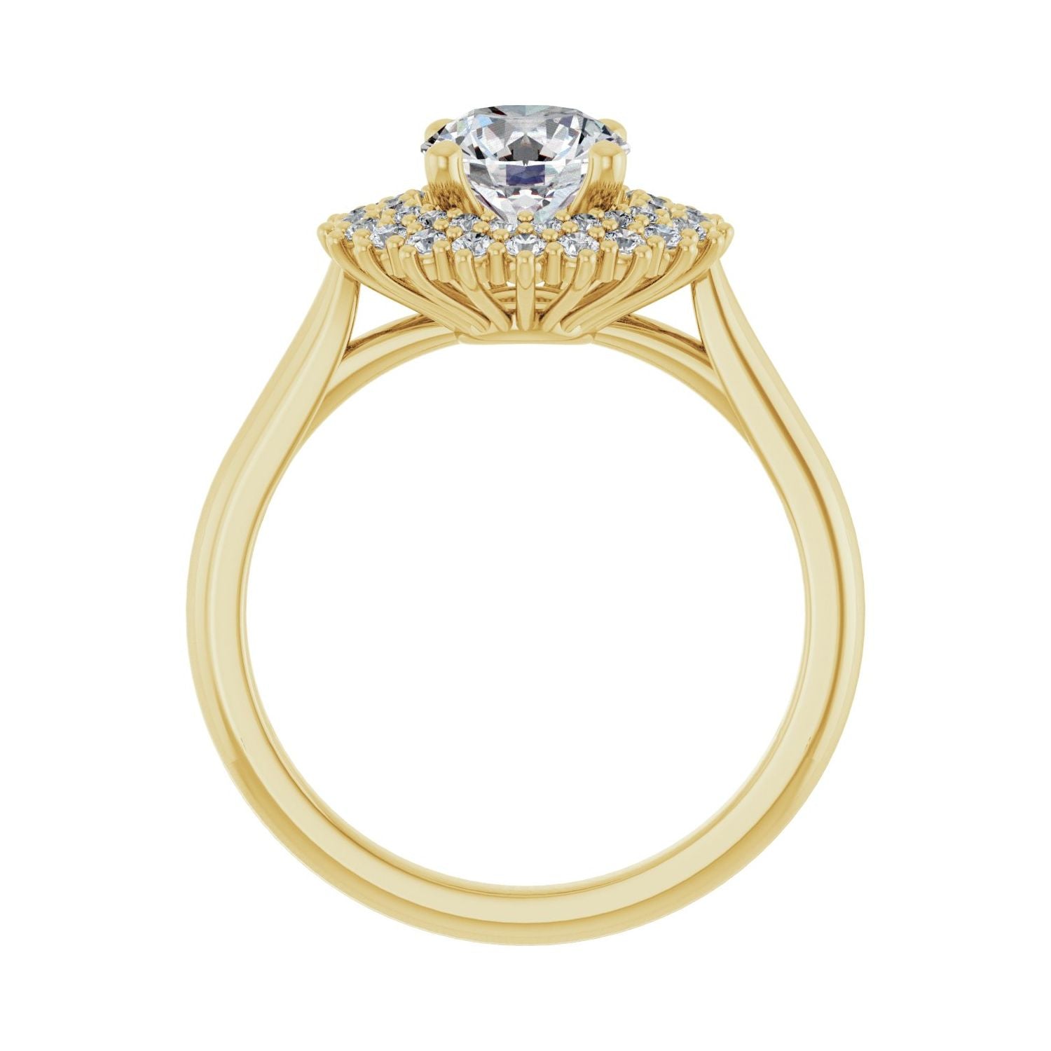 Pellucid — Round center, yellow gold