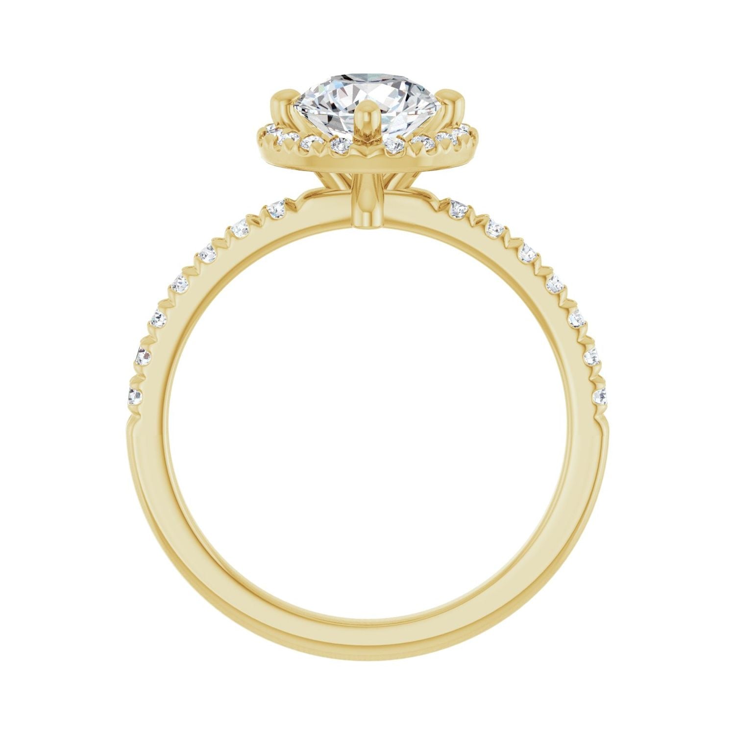 Siciliana — Round center, yellow gold