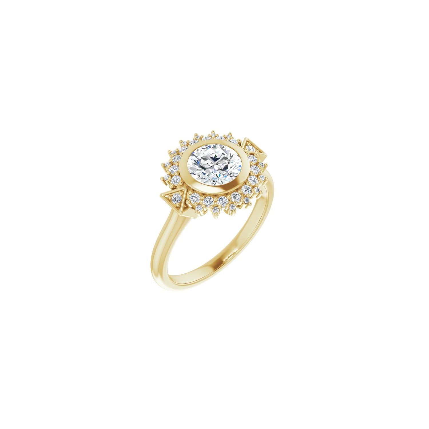 Reims — Round center, yellow gold
