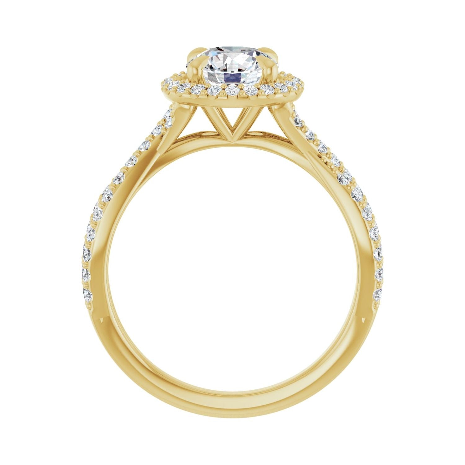 Barcelona — Round center, yellow gold