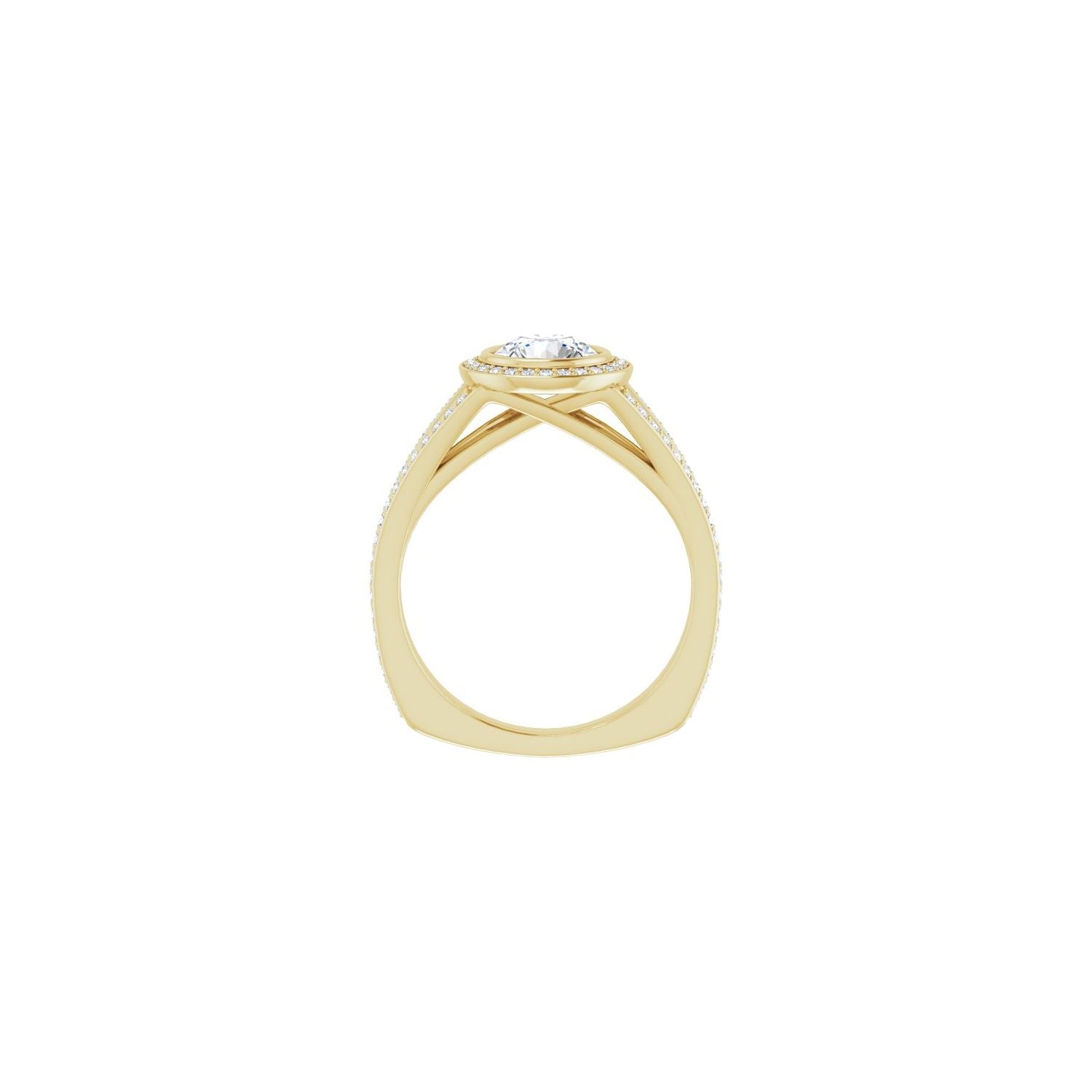 Idylle — Round center, yellow gold