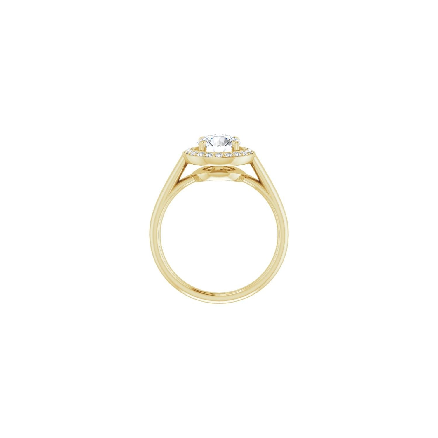 Azores — Round center, yellow gold