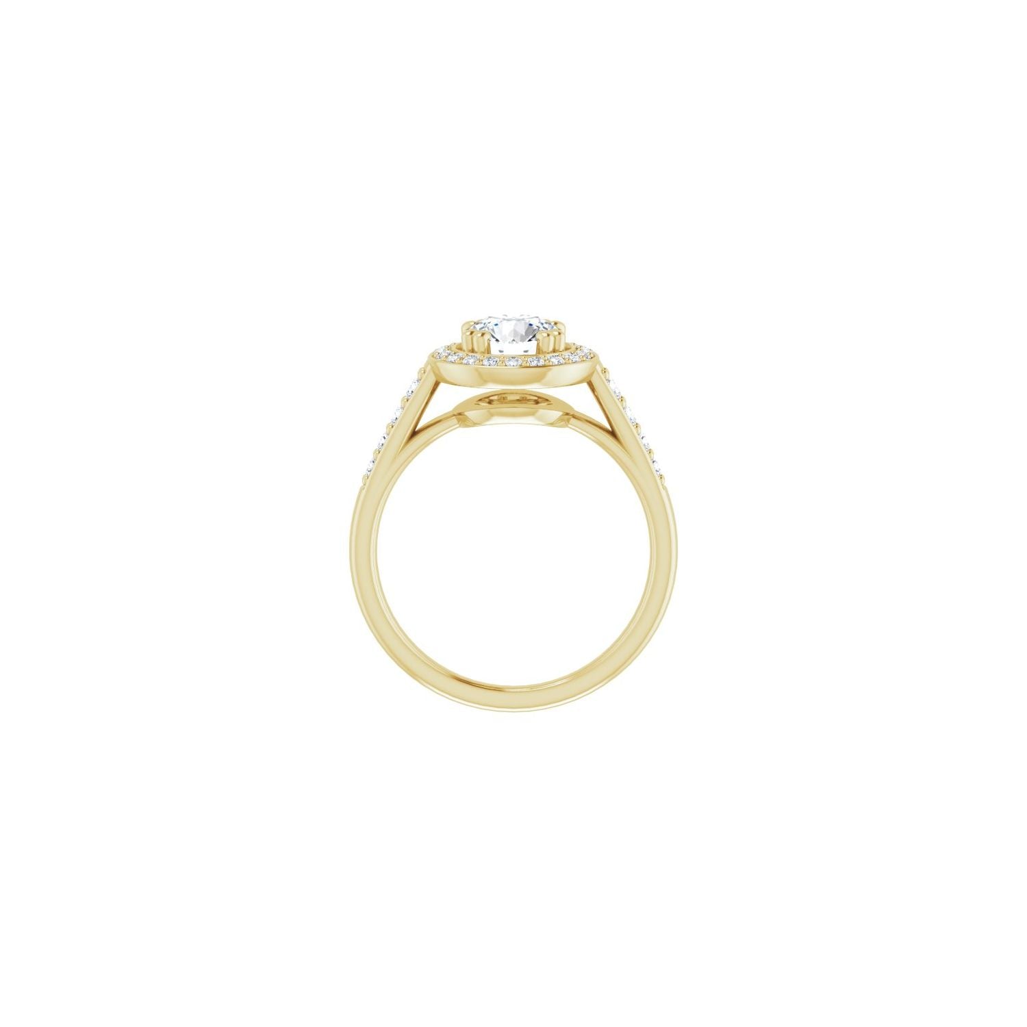 Allemande — Round center, yellow gold