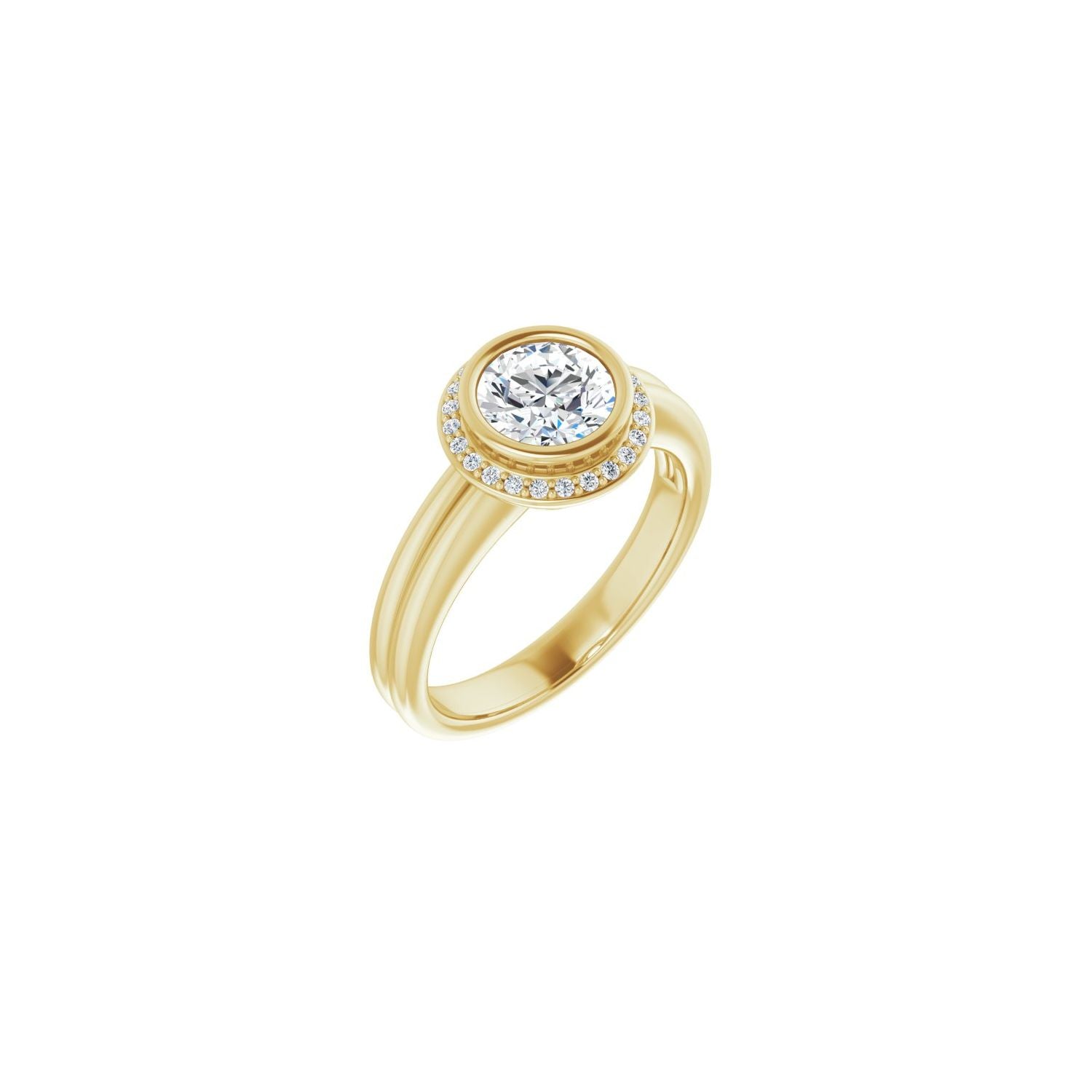 Joli — Round center, yellow gold