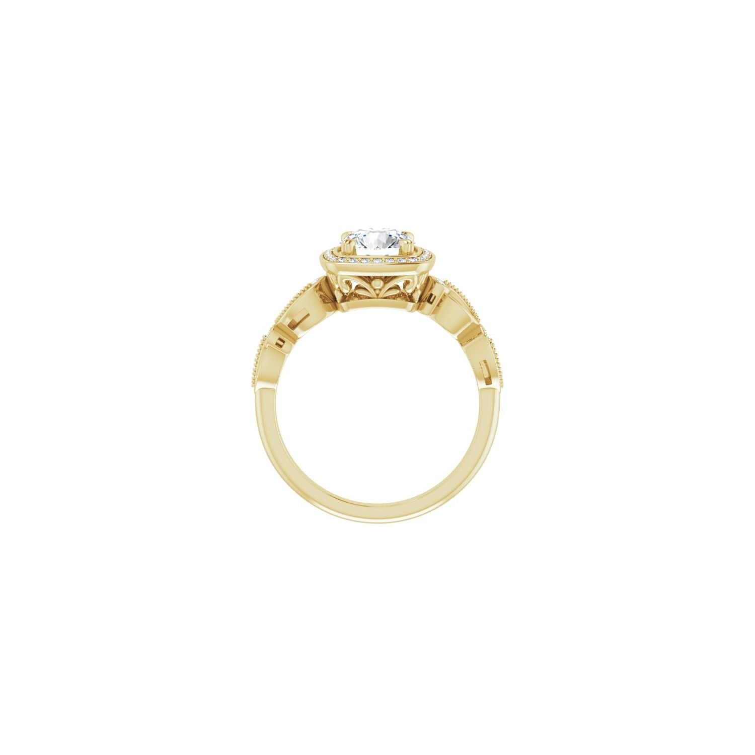 Joyeux — Round center, yellow gold