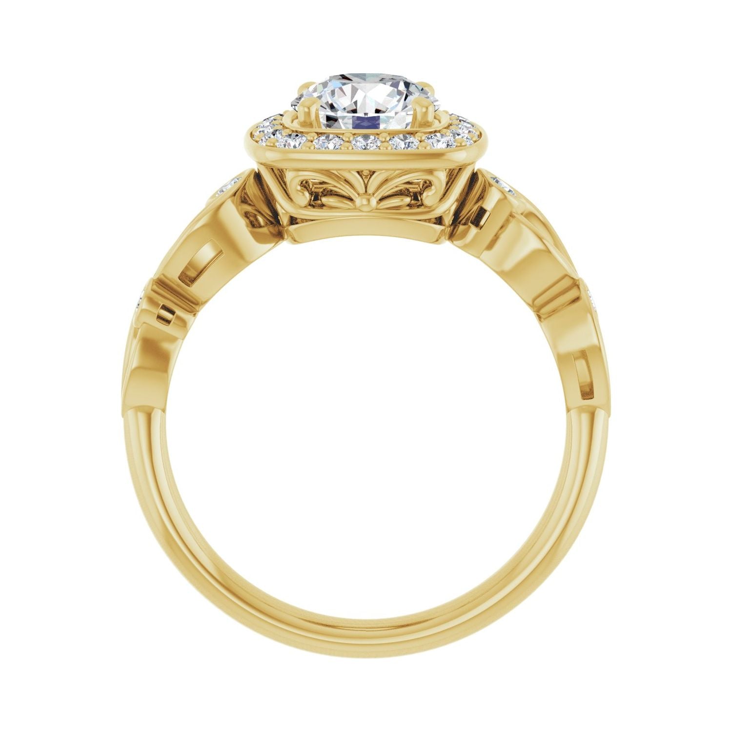 Delphi — Round center, yellow gold