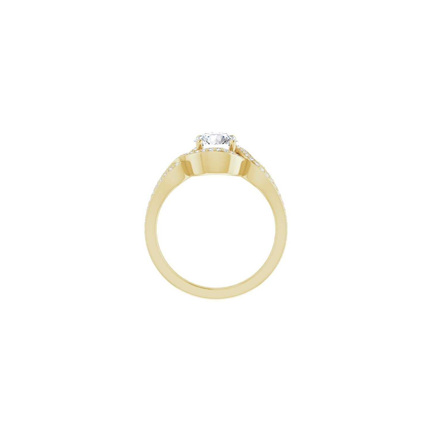 Lumineux — Round center, yellow gold