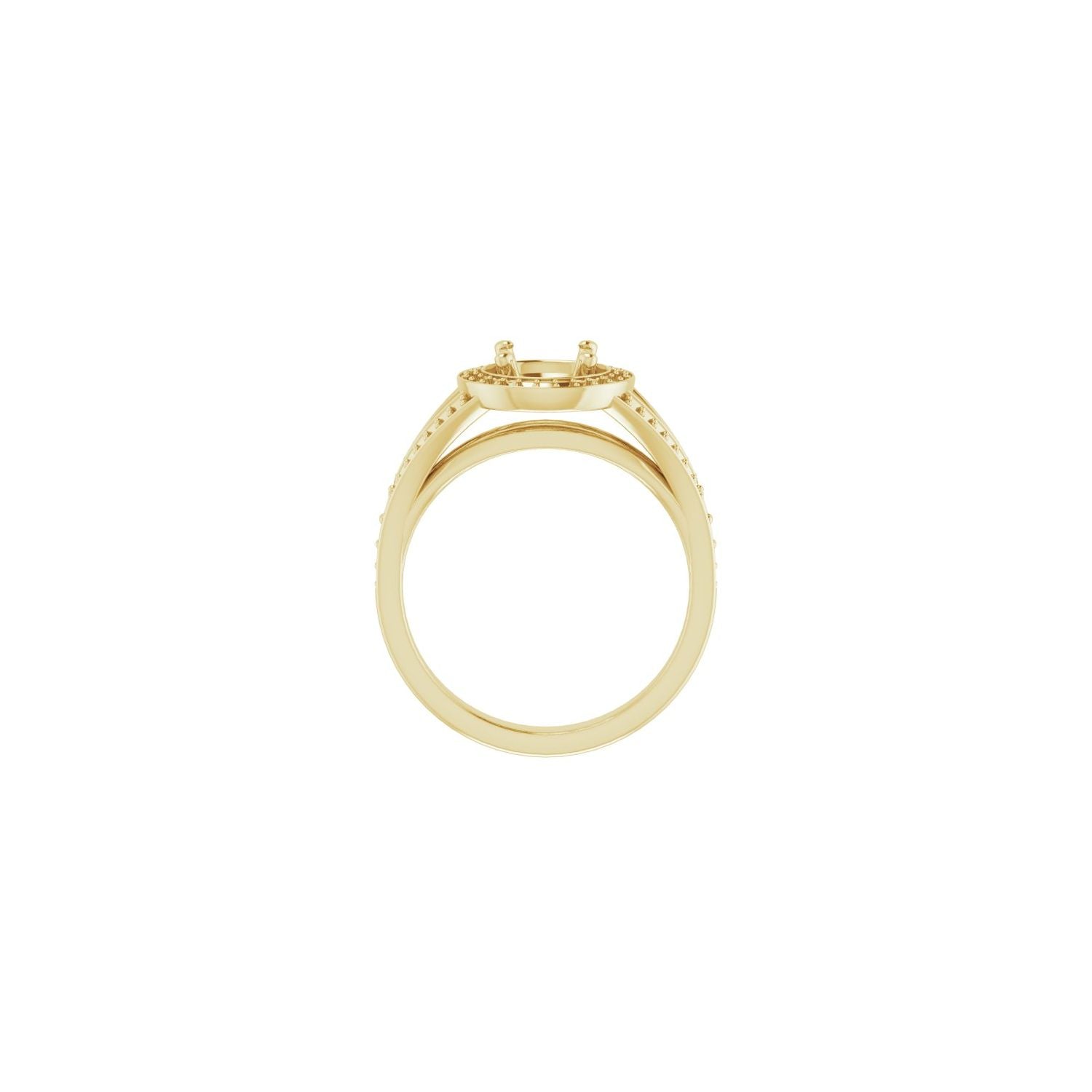 Muguet — Round center, yellow gold