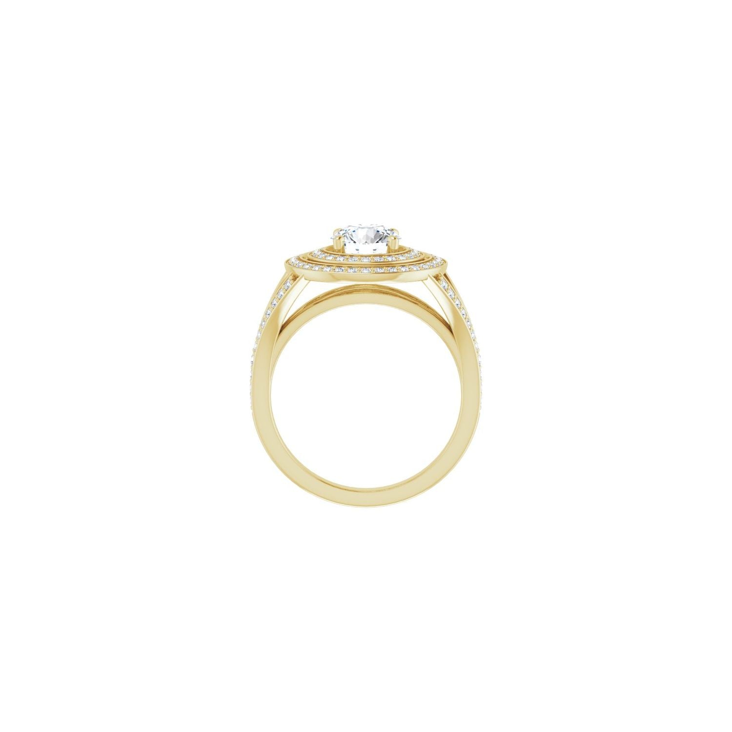 Hydra — Round center, yellow gold