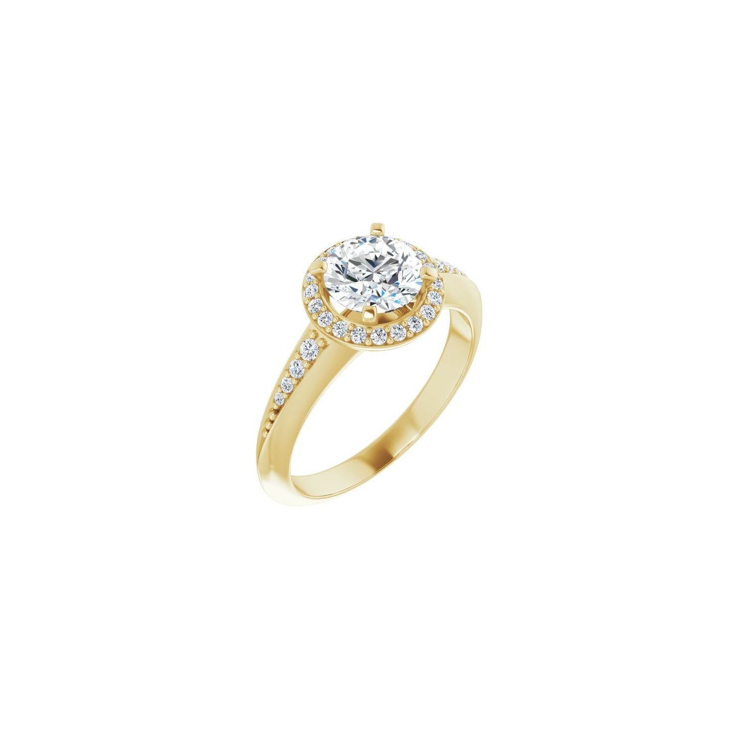 Zanzibar — Round center, yellow gold