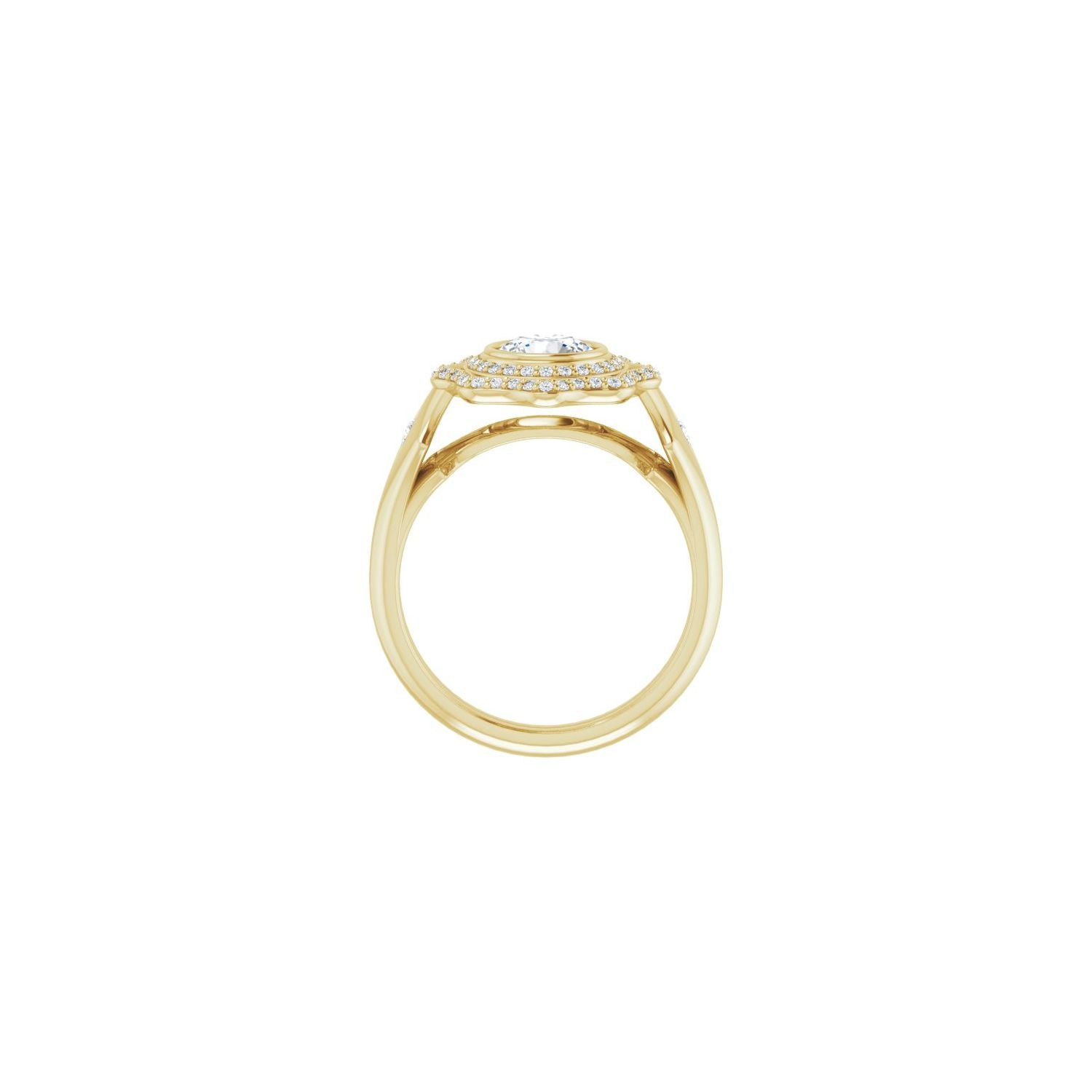 Petale — Round center, yellow gold