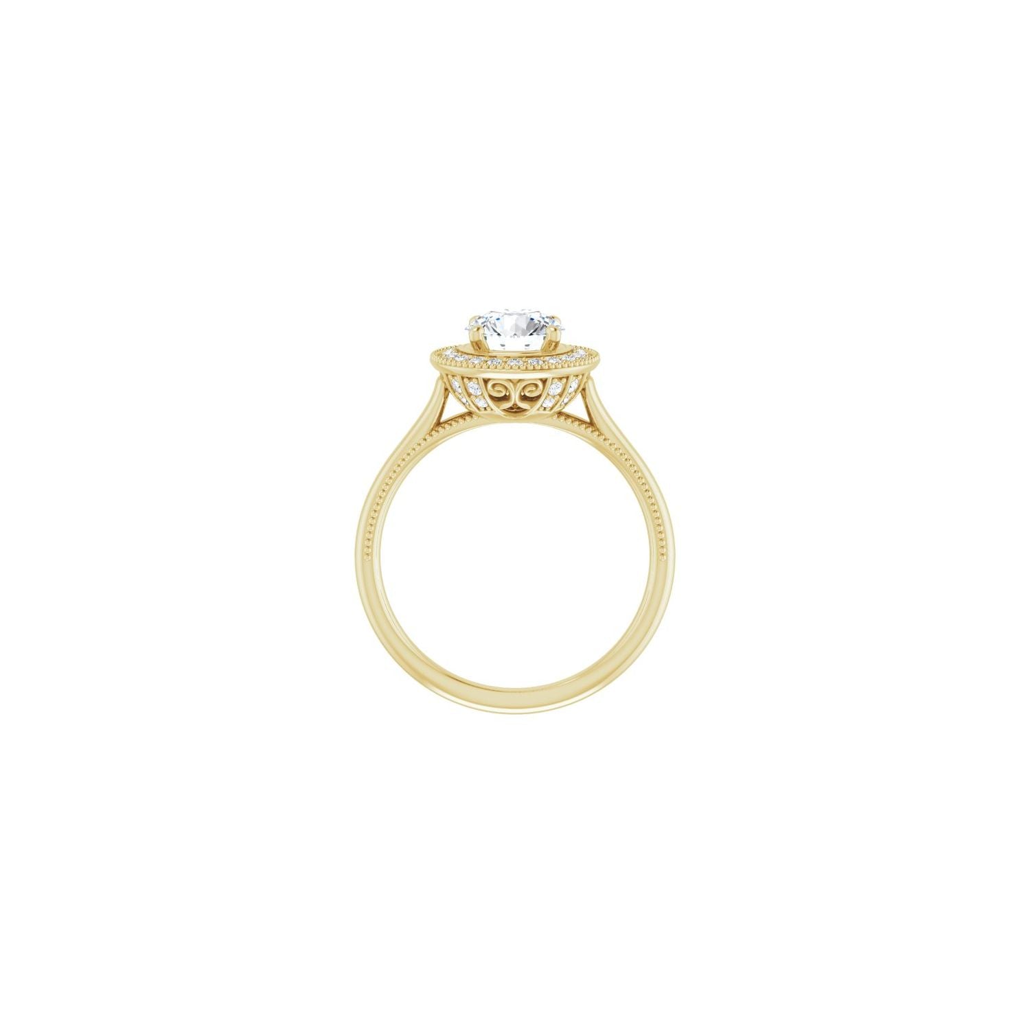 Maldives — Round center, yellow gold