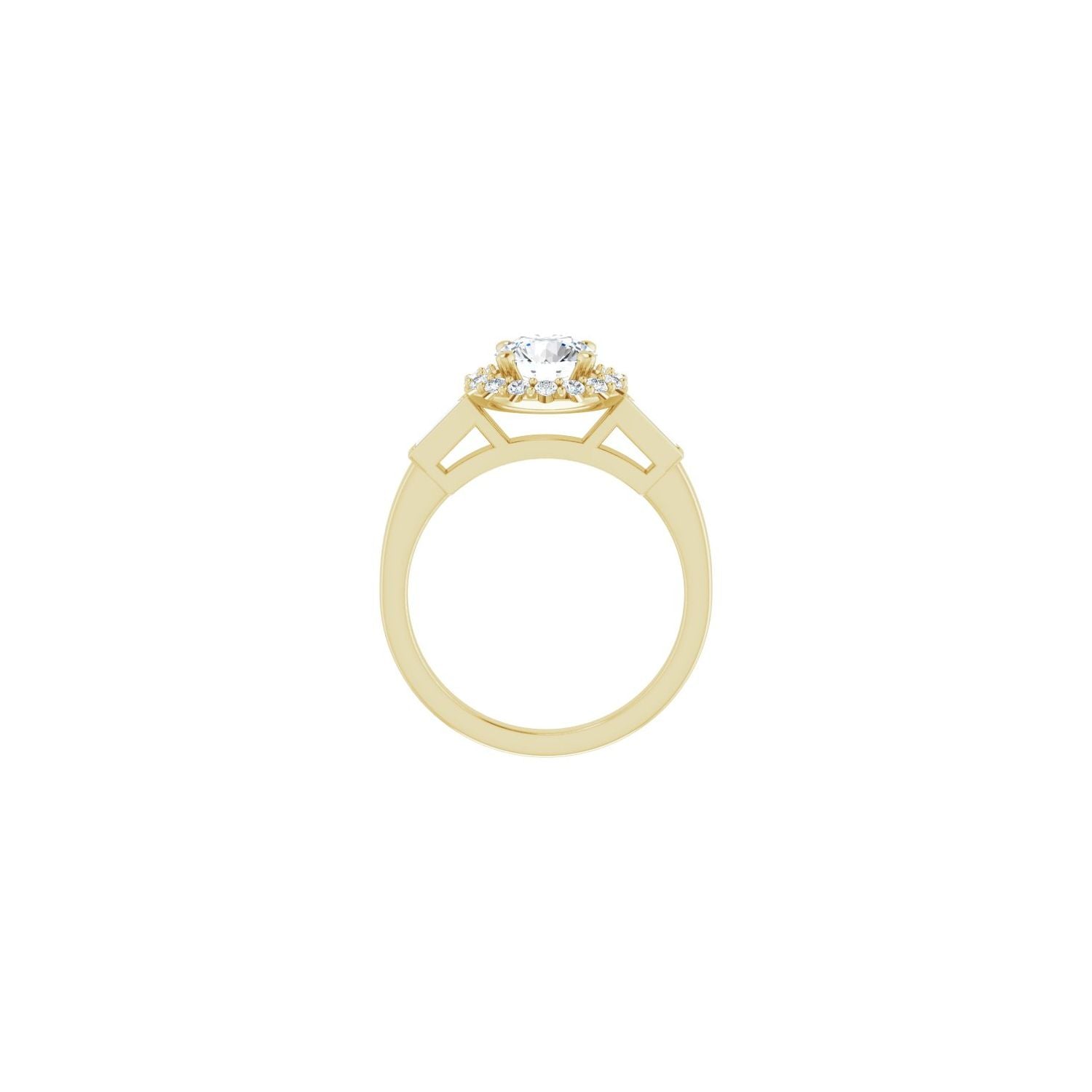 Poesie — Round center, yellow gold