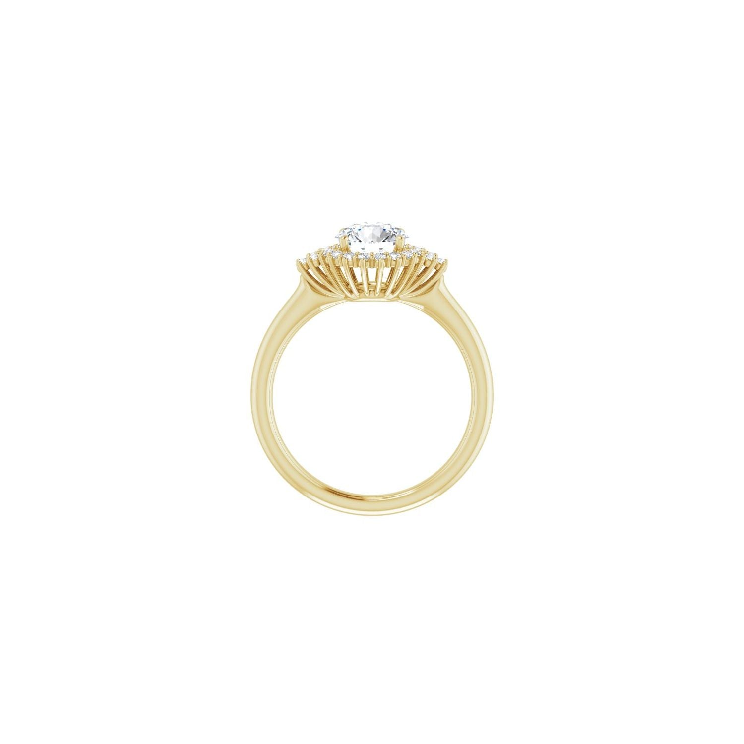 Paean — Round center, yellow gold