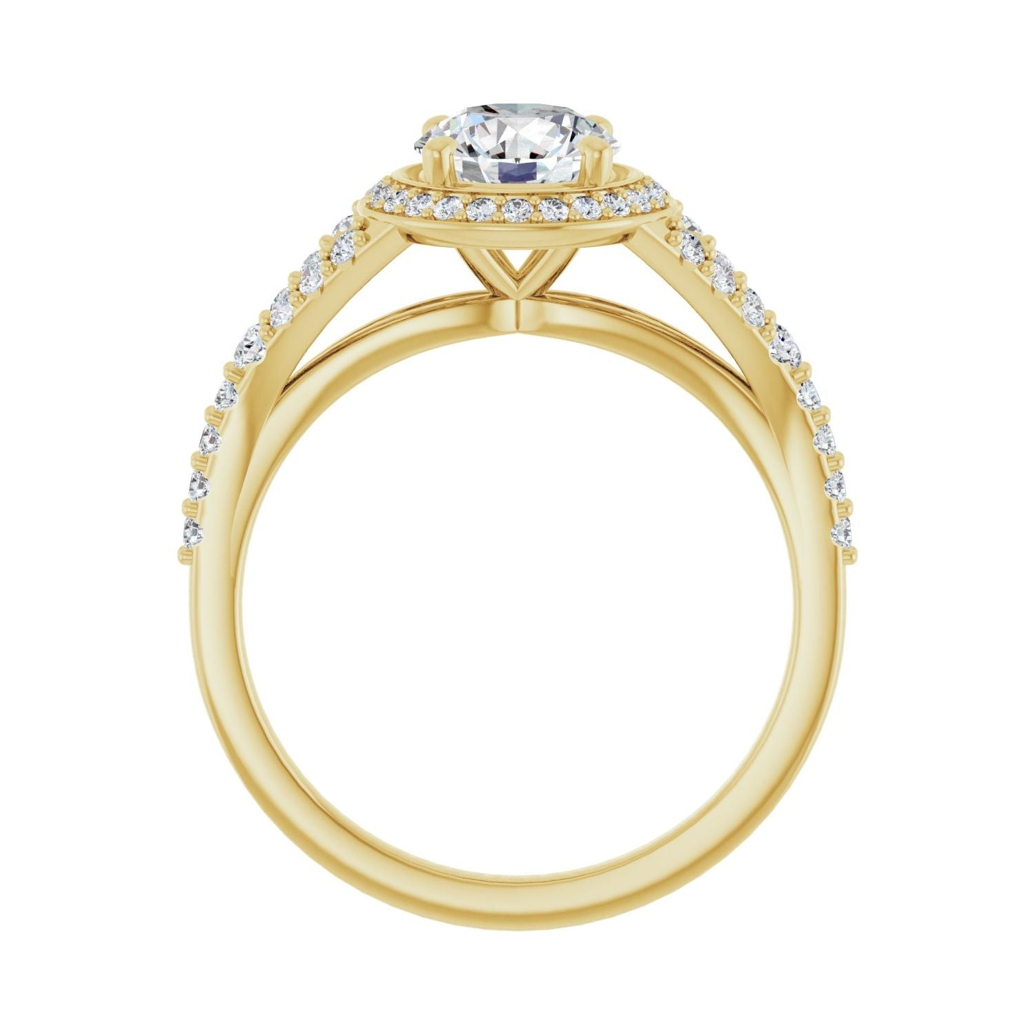 Printemps — Round center, yellow gold