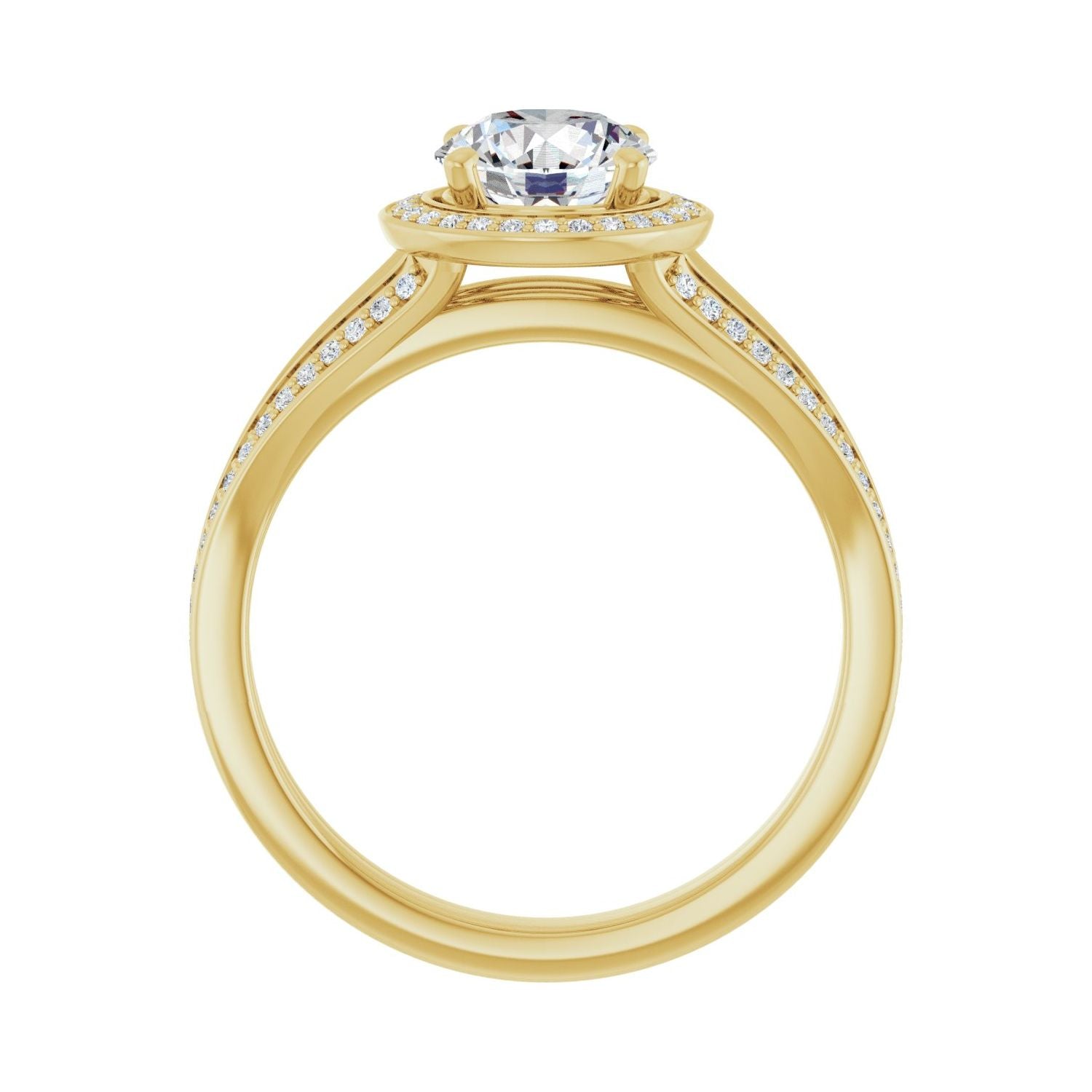 Ruban — Round center, yellow gold