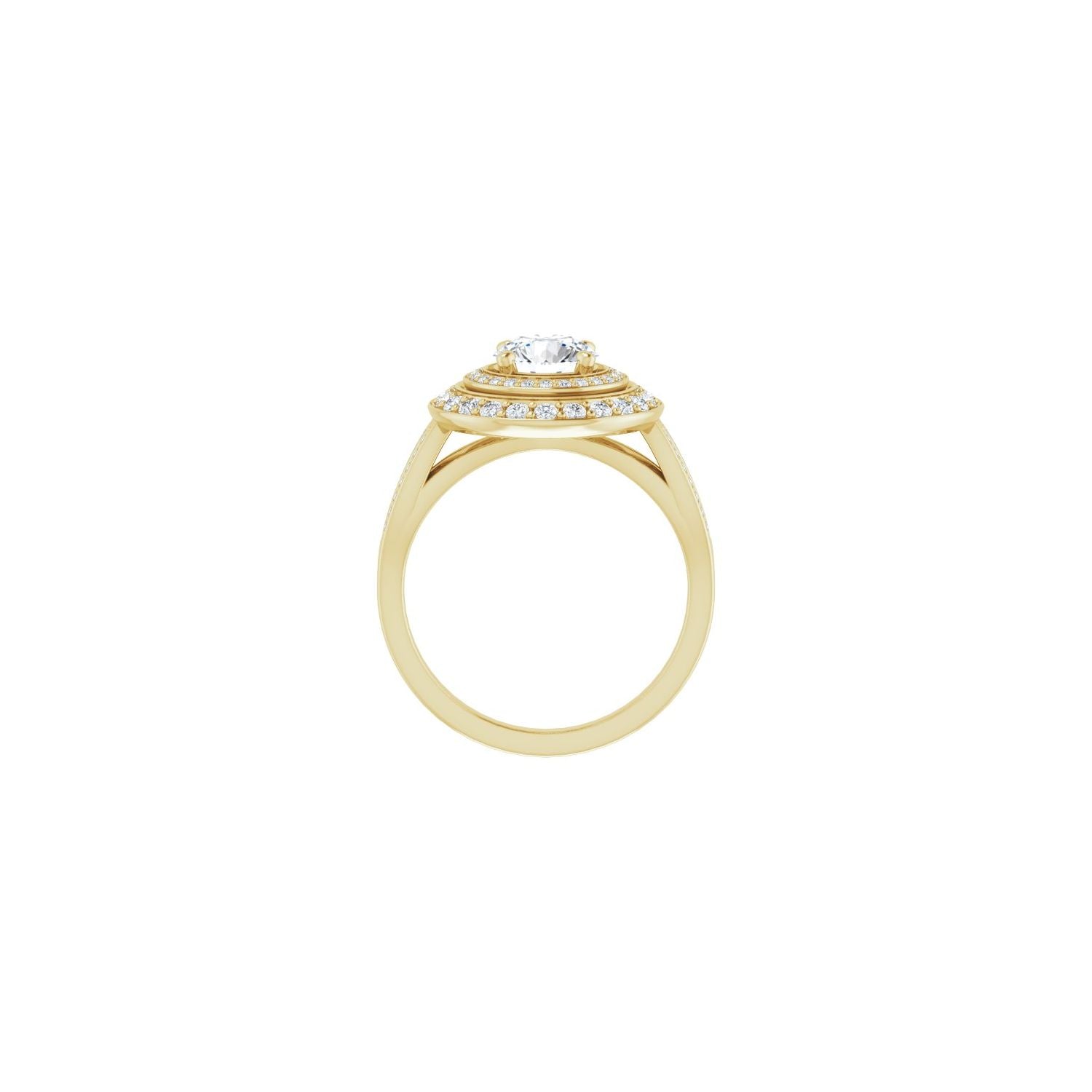 Arundel — Round center, yellow gold