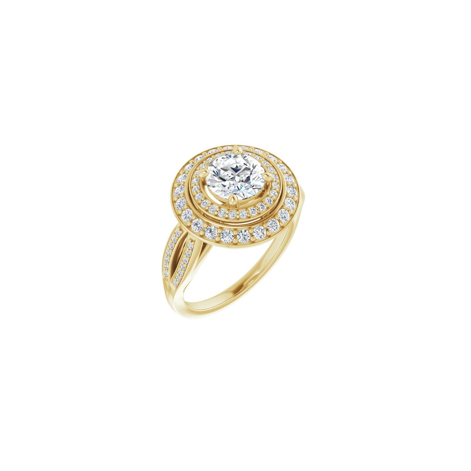 Arundel — Round center, yellow gold