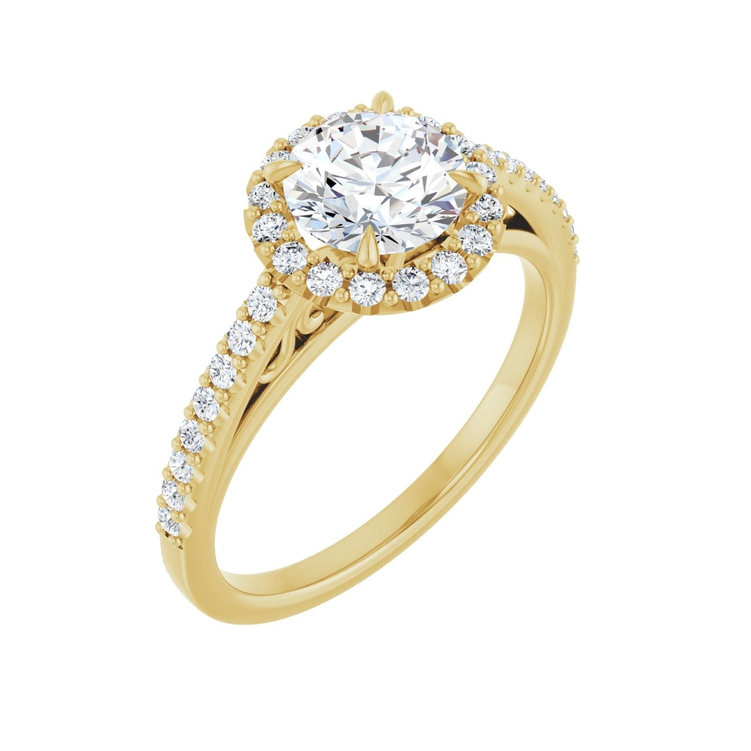 Blenheim — Round center, yellow gold