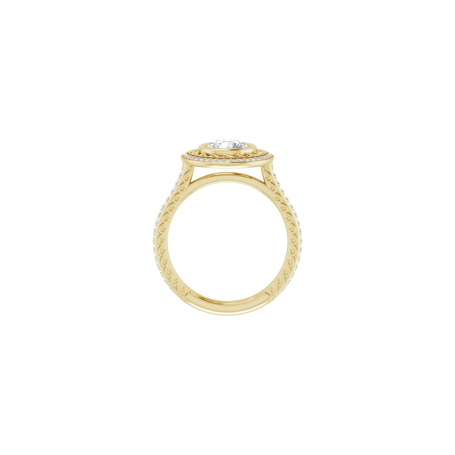 Sourire — Round center, yellow gold