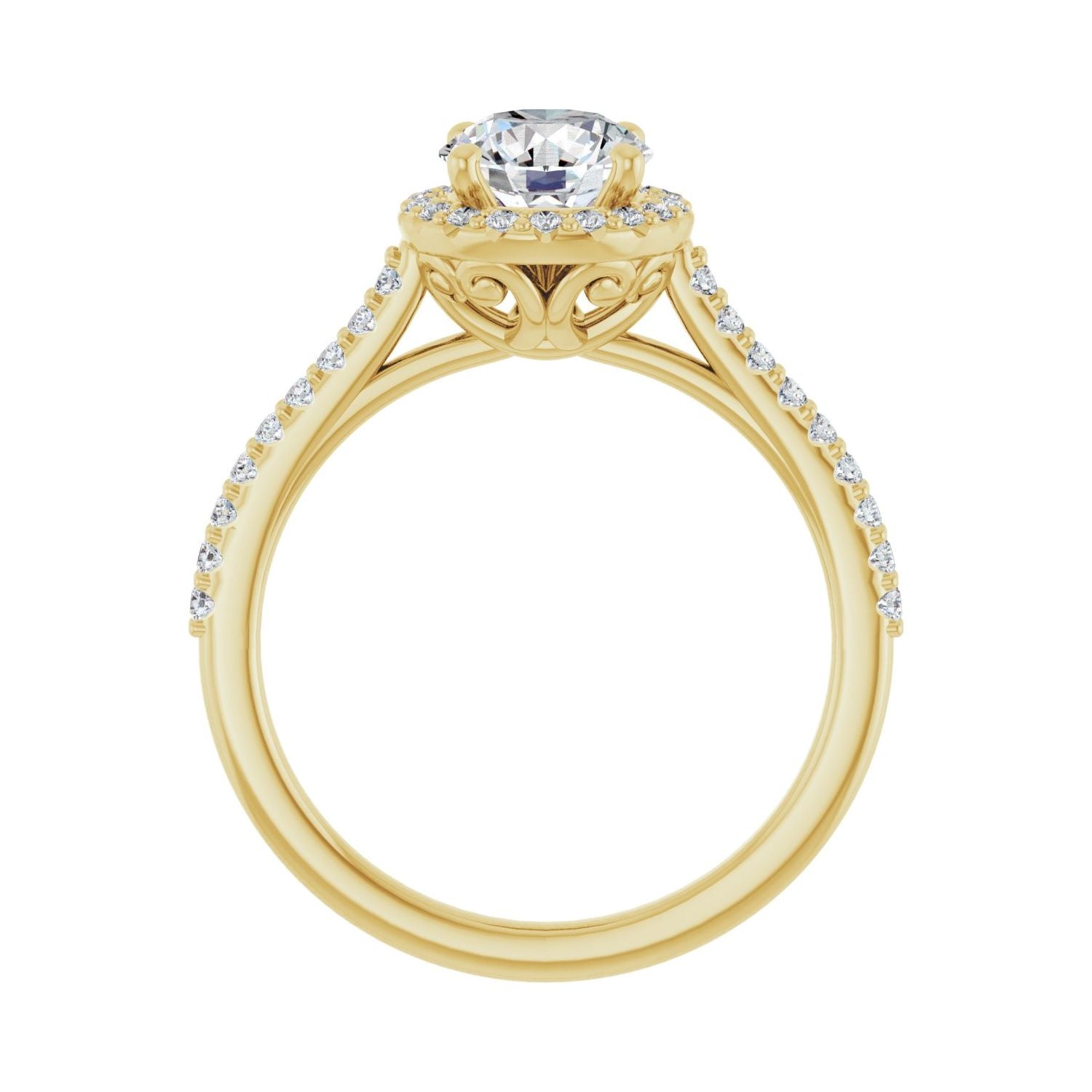 Dartmoor — Round center, yellow gold