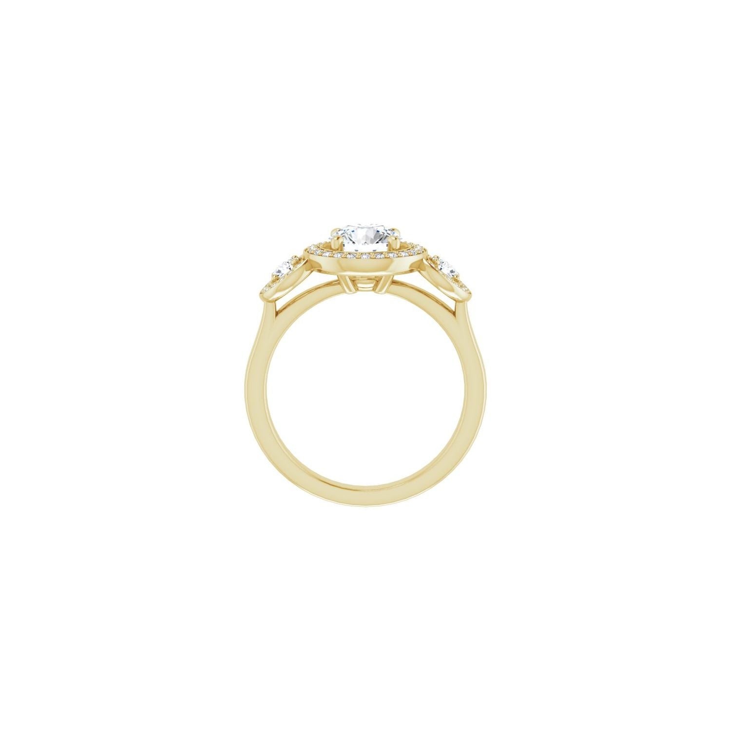 Soyeux — Round center, yellow gold