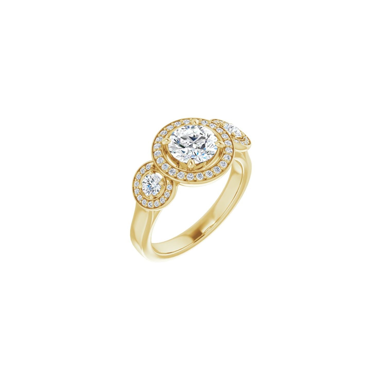 Soyeux — Round center, yellow gold