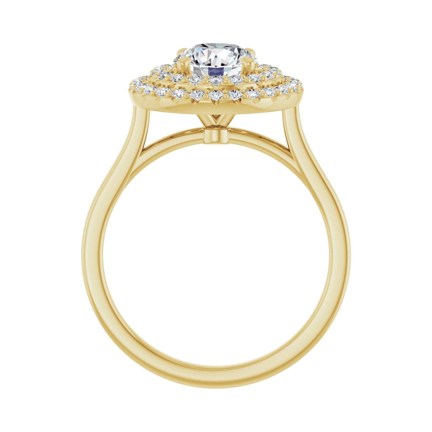 Exmoor — Round center, yellow gold