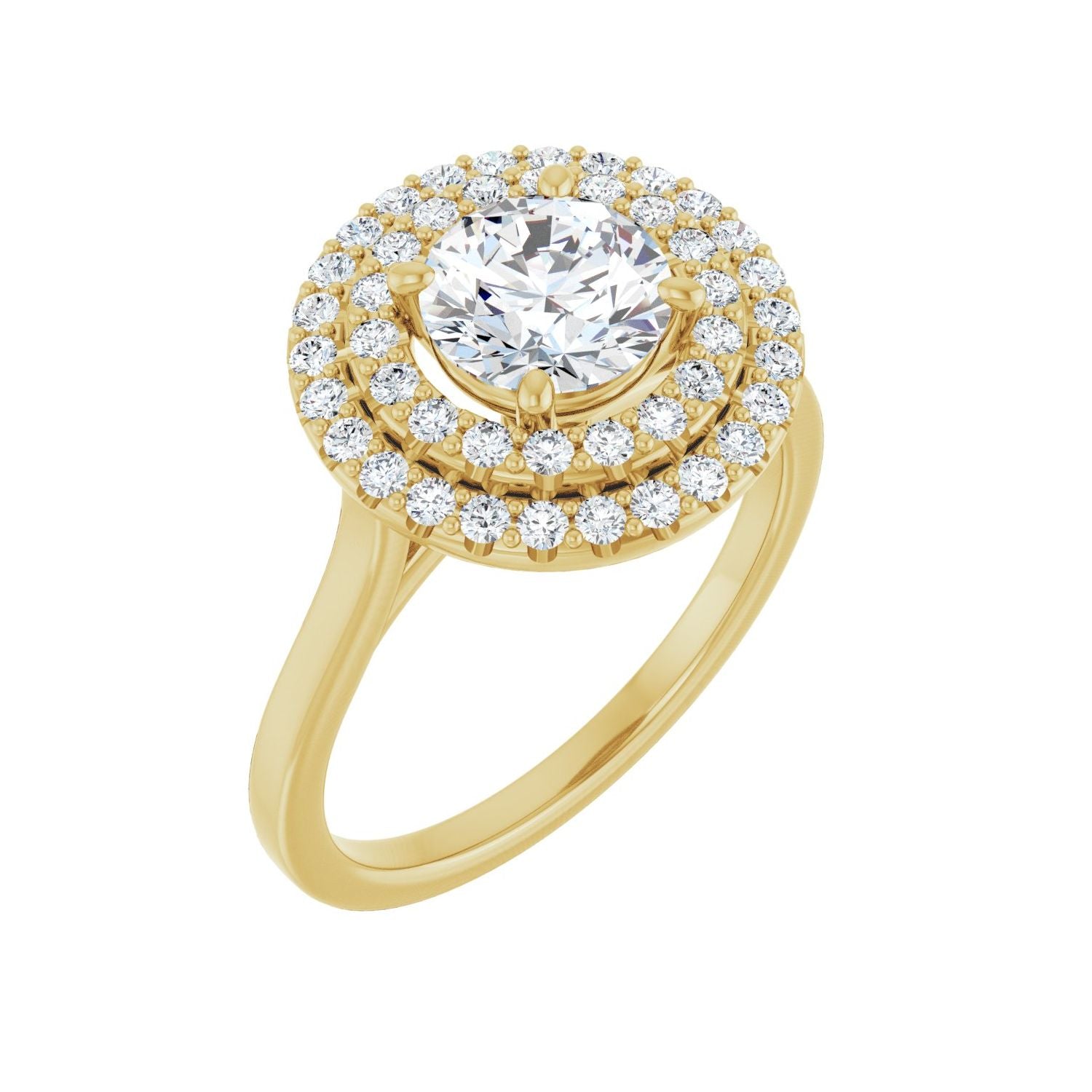 Exmoor — Round center, yellow gold