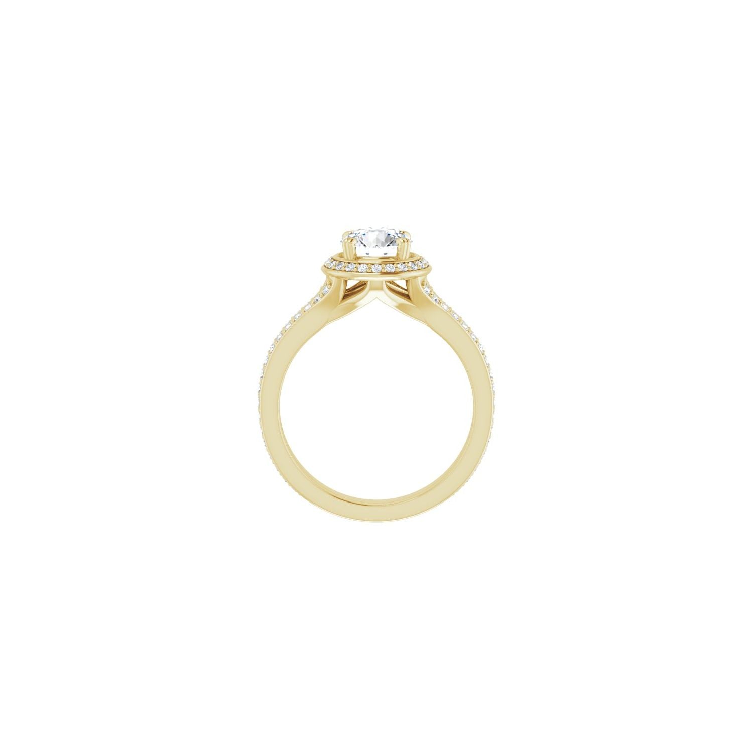 Violette — Round center, yellow gold