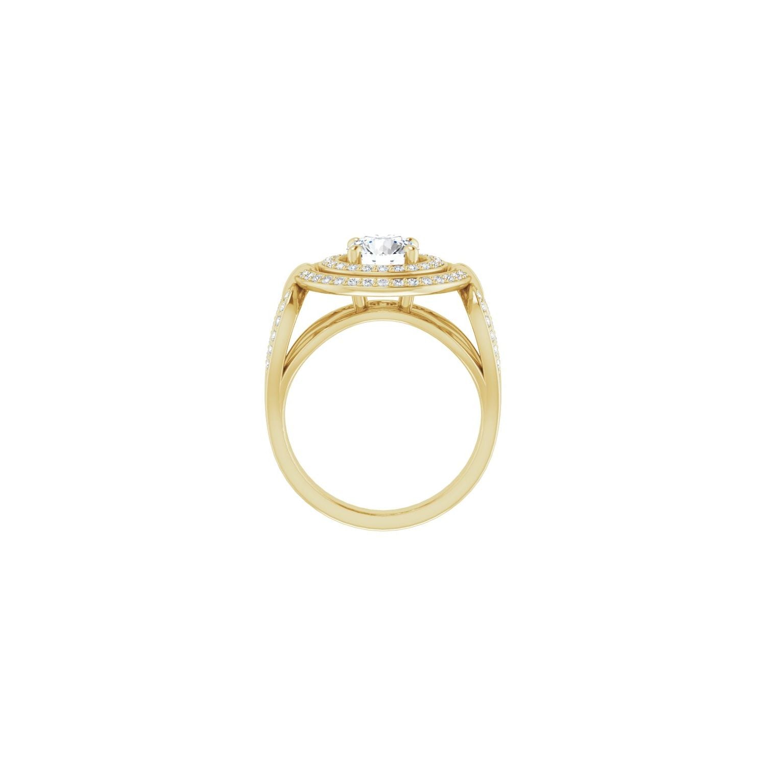 Amanecer — Round center, yellow gold