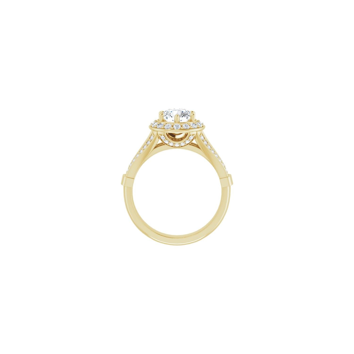 Tintagel — Round center, yellow gold