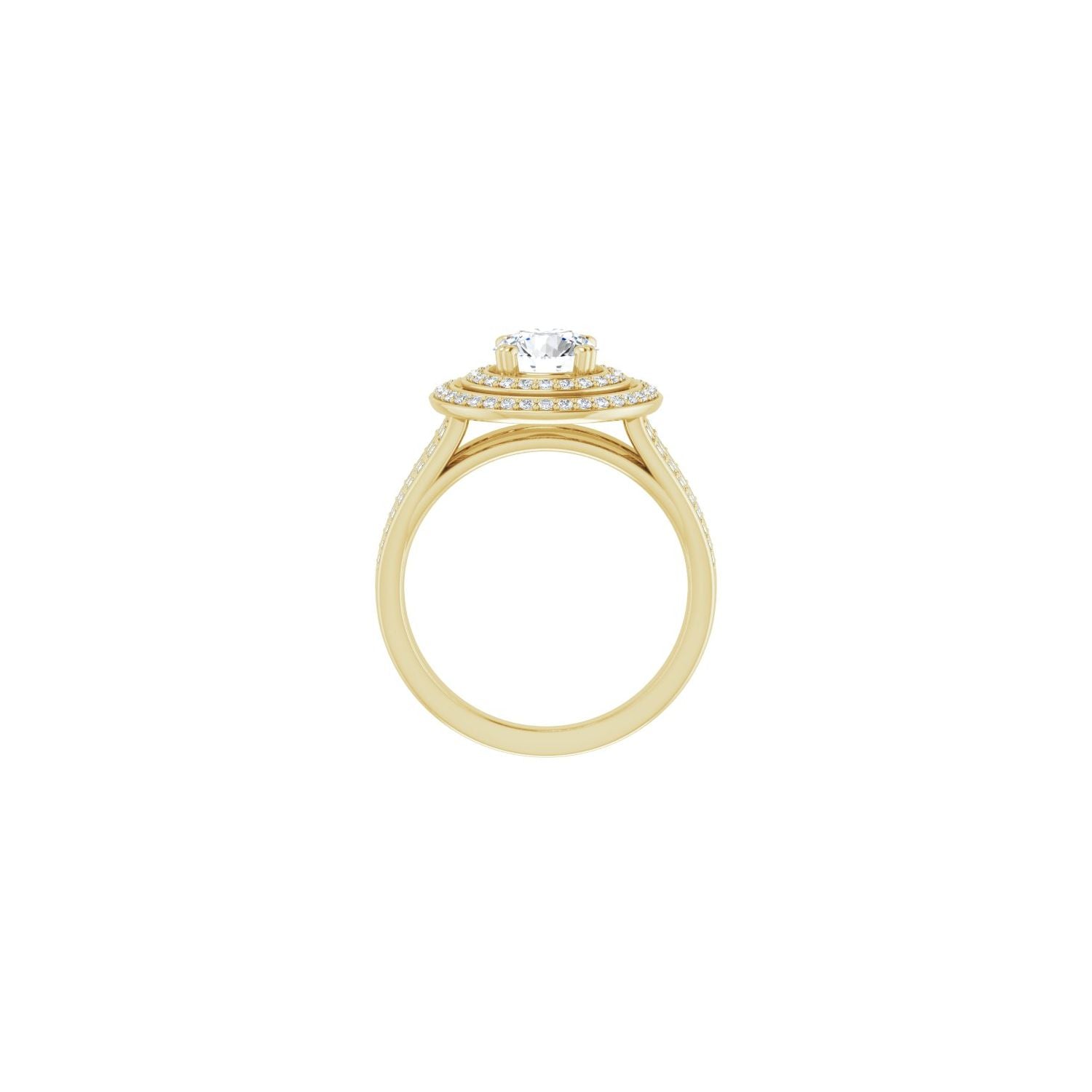Azul — Round center, yellow gold