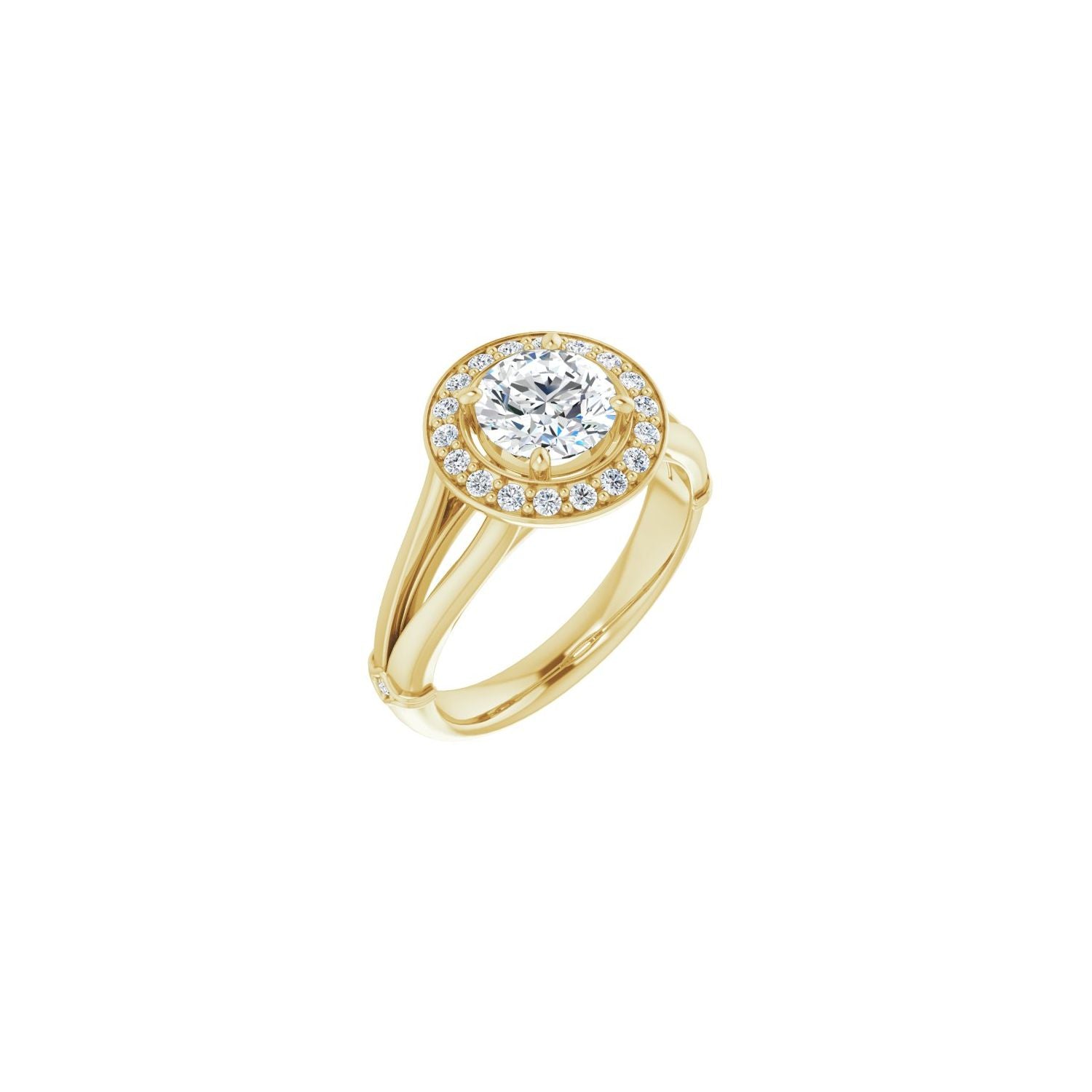 Bonita — Round center, yellow gold