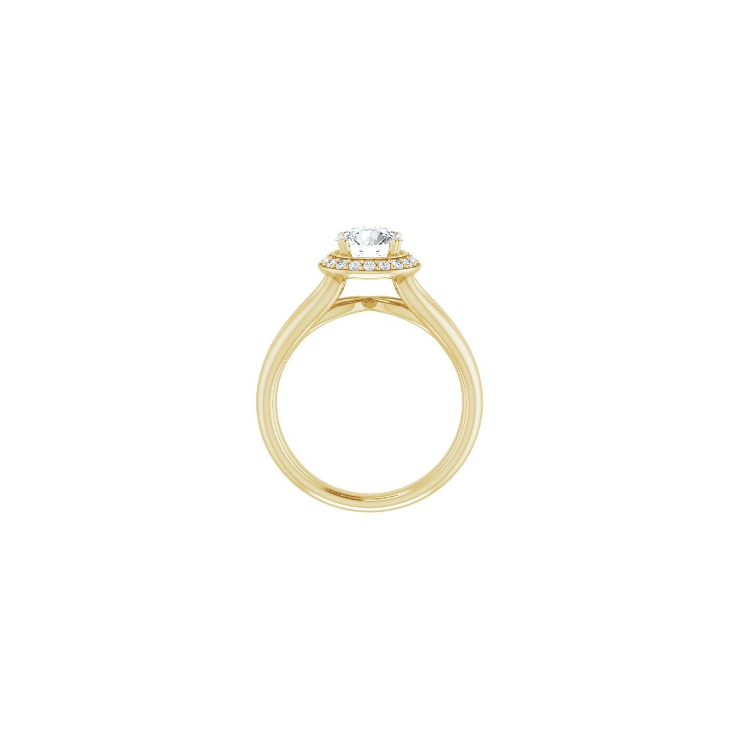 Arles — Round center, yellow gold