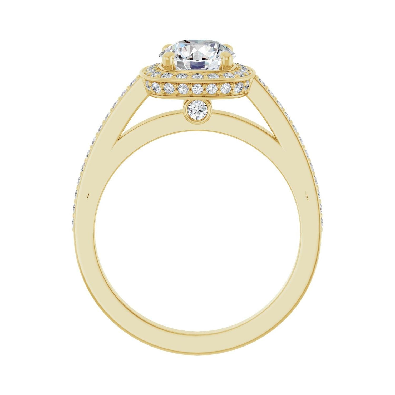 Brillo — Round center, yellow gold