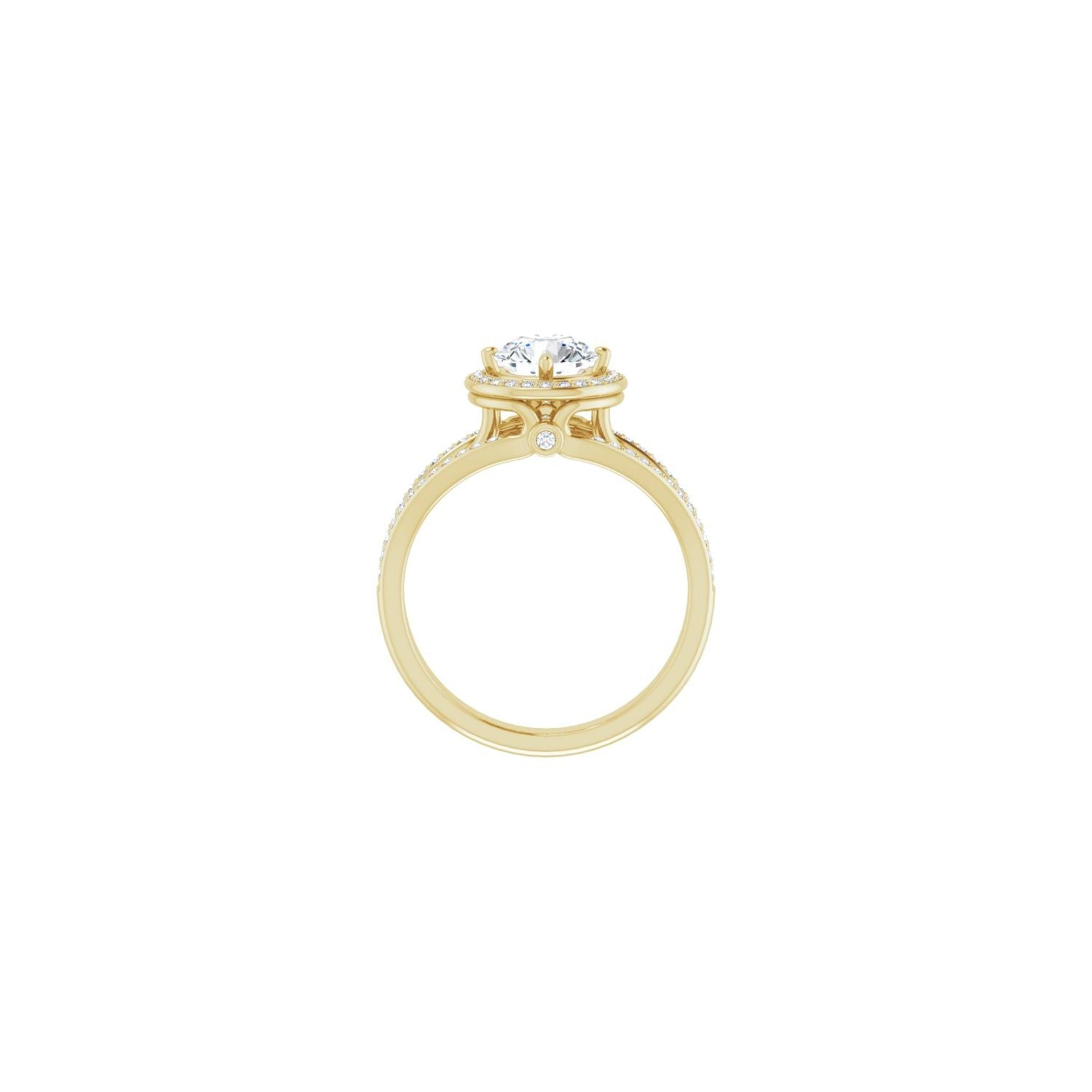 Honfleur — Round center, yellow gold
