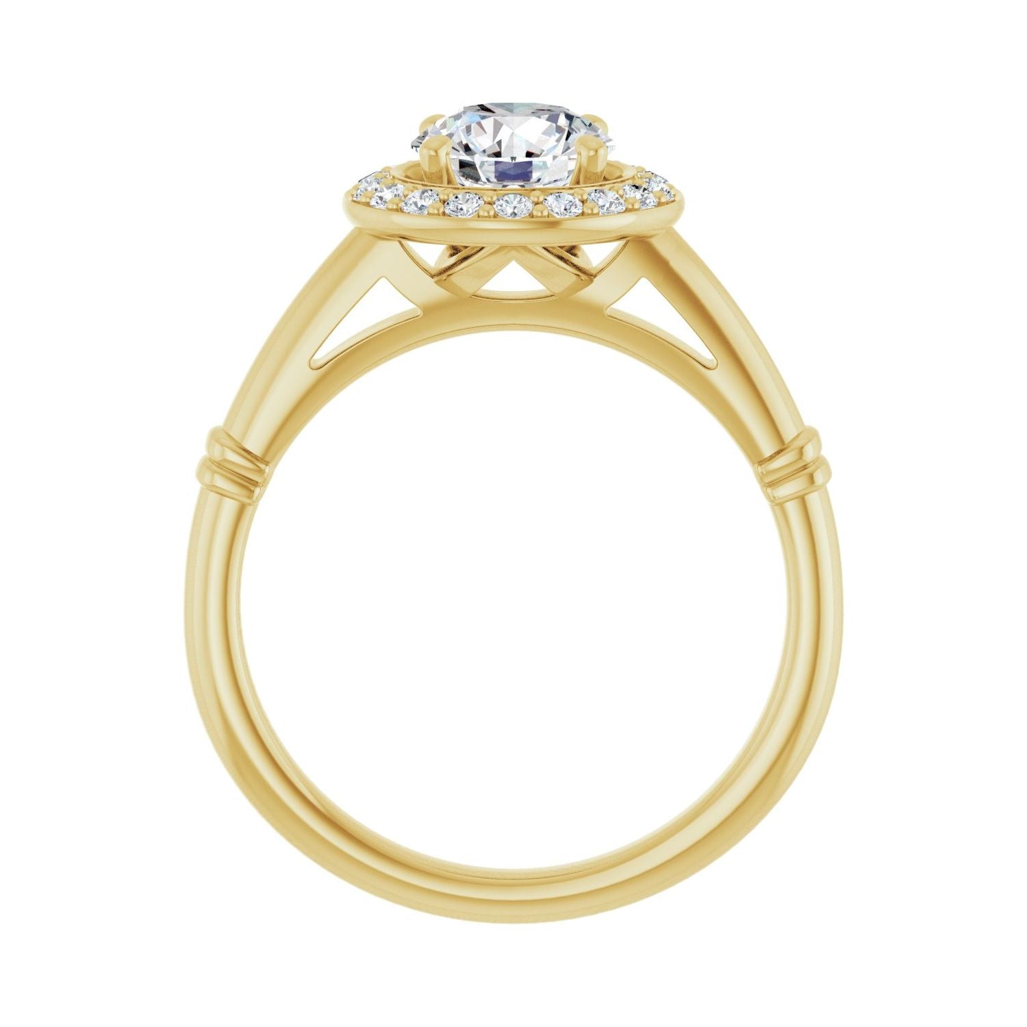 Melodia — Round center, yellow gold