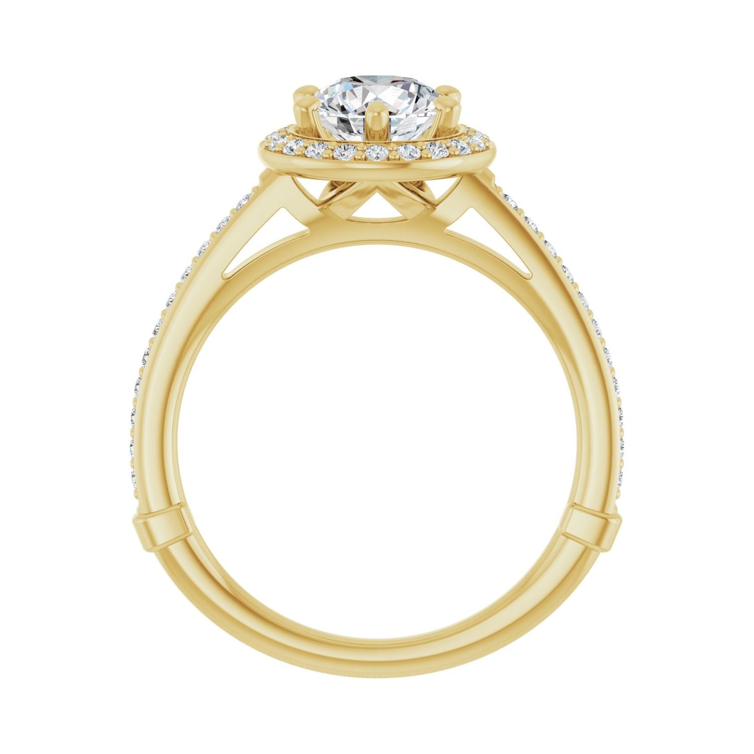 Rouen — Round center, yellow gold