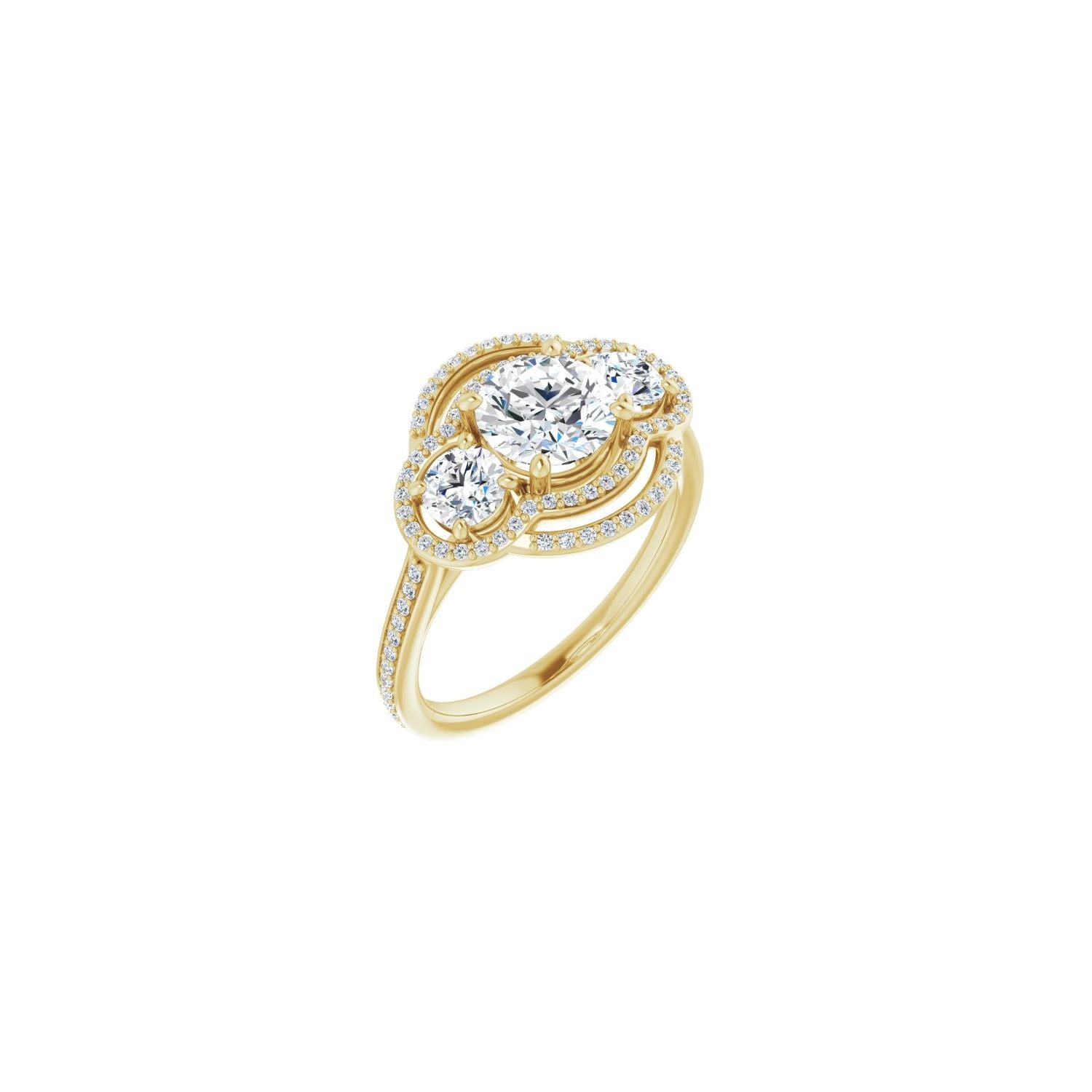 Alhambra — Round center, yellow gold