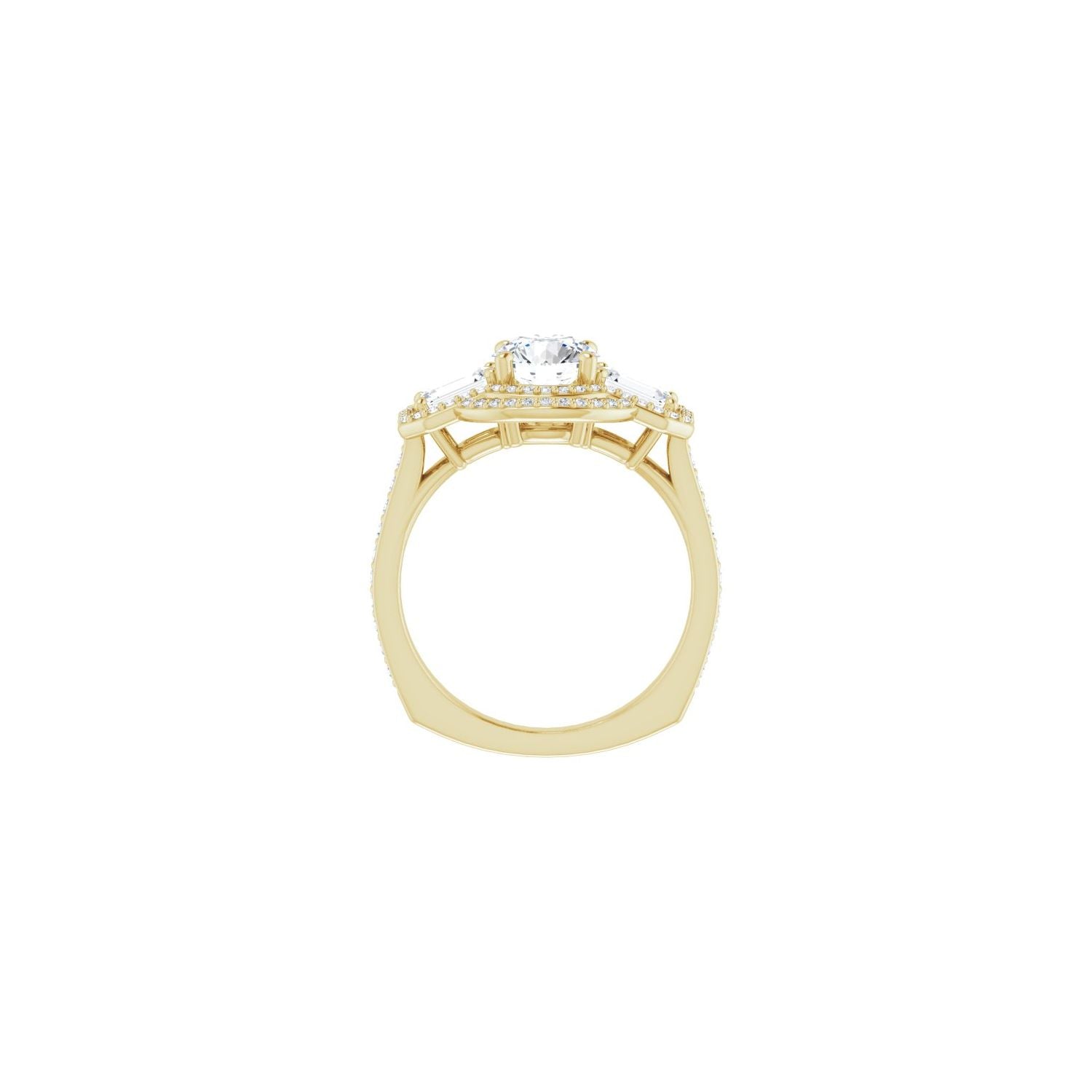 Segovia — Round center, yellow gold