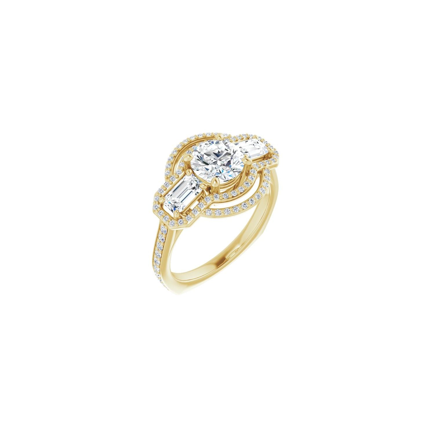 Segovia — Round center, yellow gold