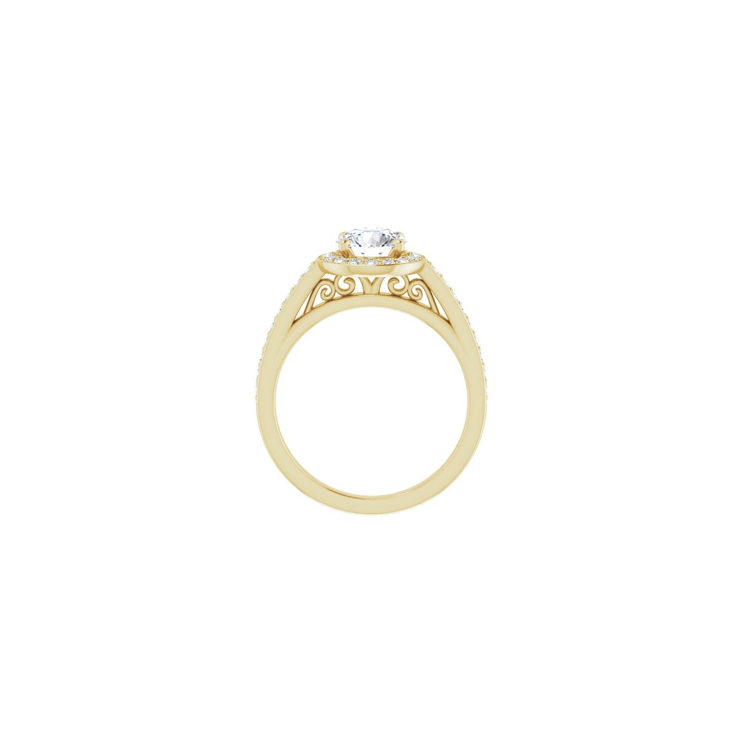 Salamanca — Round center, yellow gold